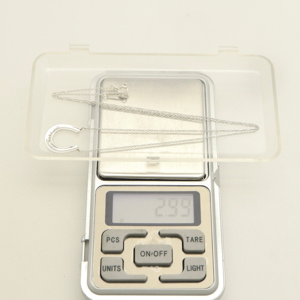 Tiffany & Co.  Sterling Silver 1837 Horseshoe Pendant Necklace