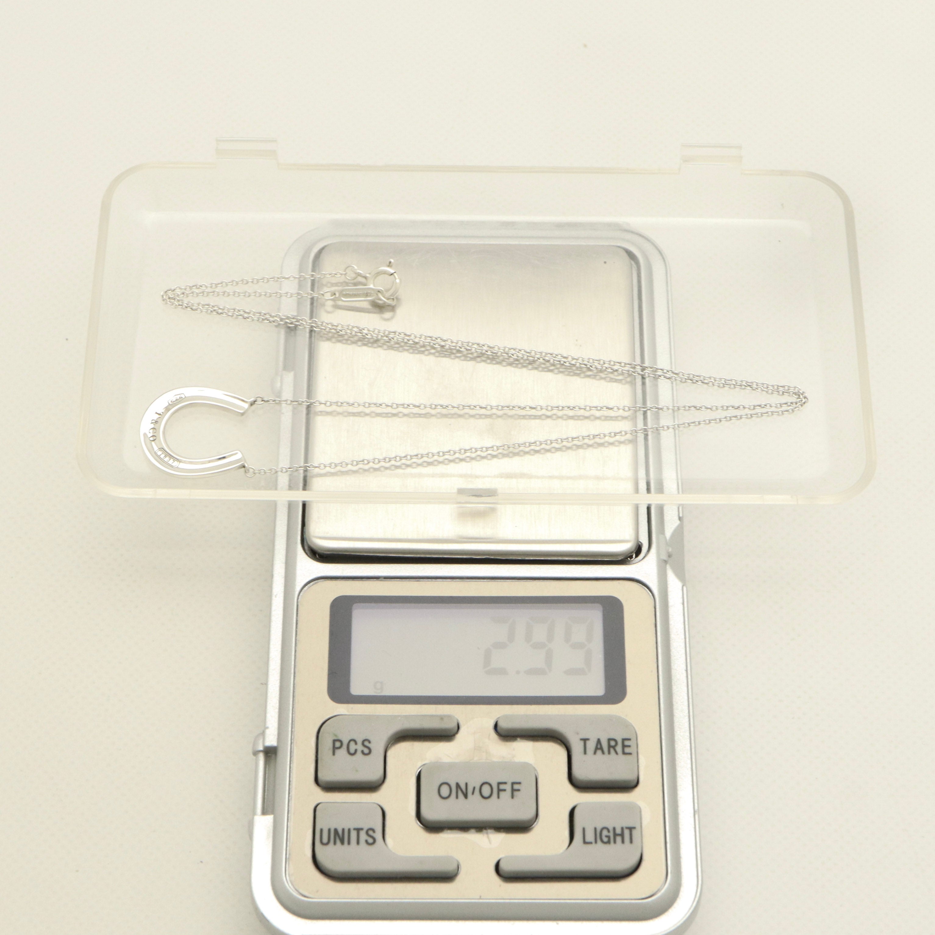 Tiffany & Co.  Sterling Silver 1837 Horseshoe Pendant Necklace