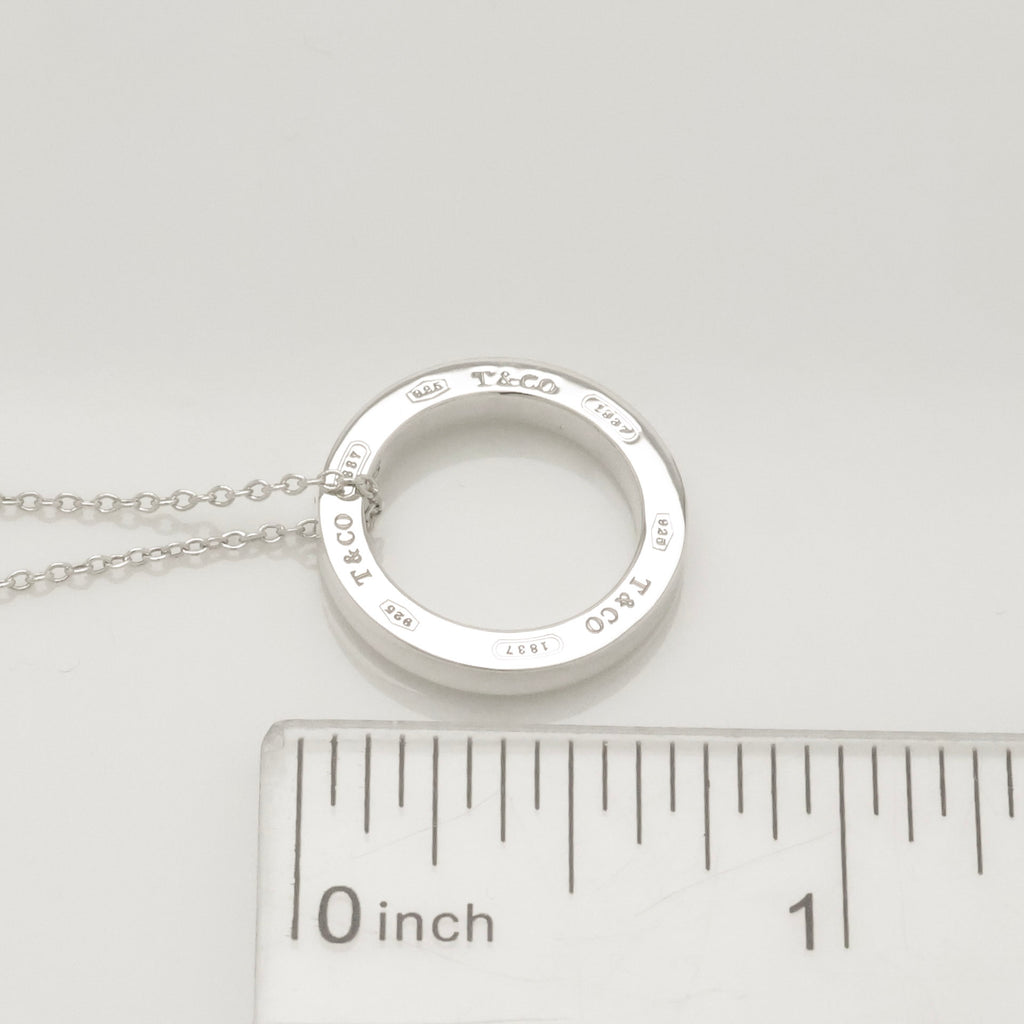 Tiffany & Co. Round Circle Pendant Necklace Sterling Silver 925