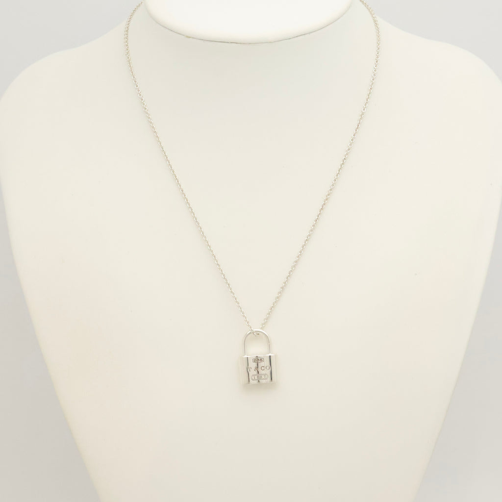 Tiffany & Co. 1837 Lock Padlock Necklace Pendant  Sterling Silver 925