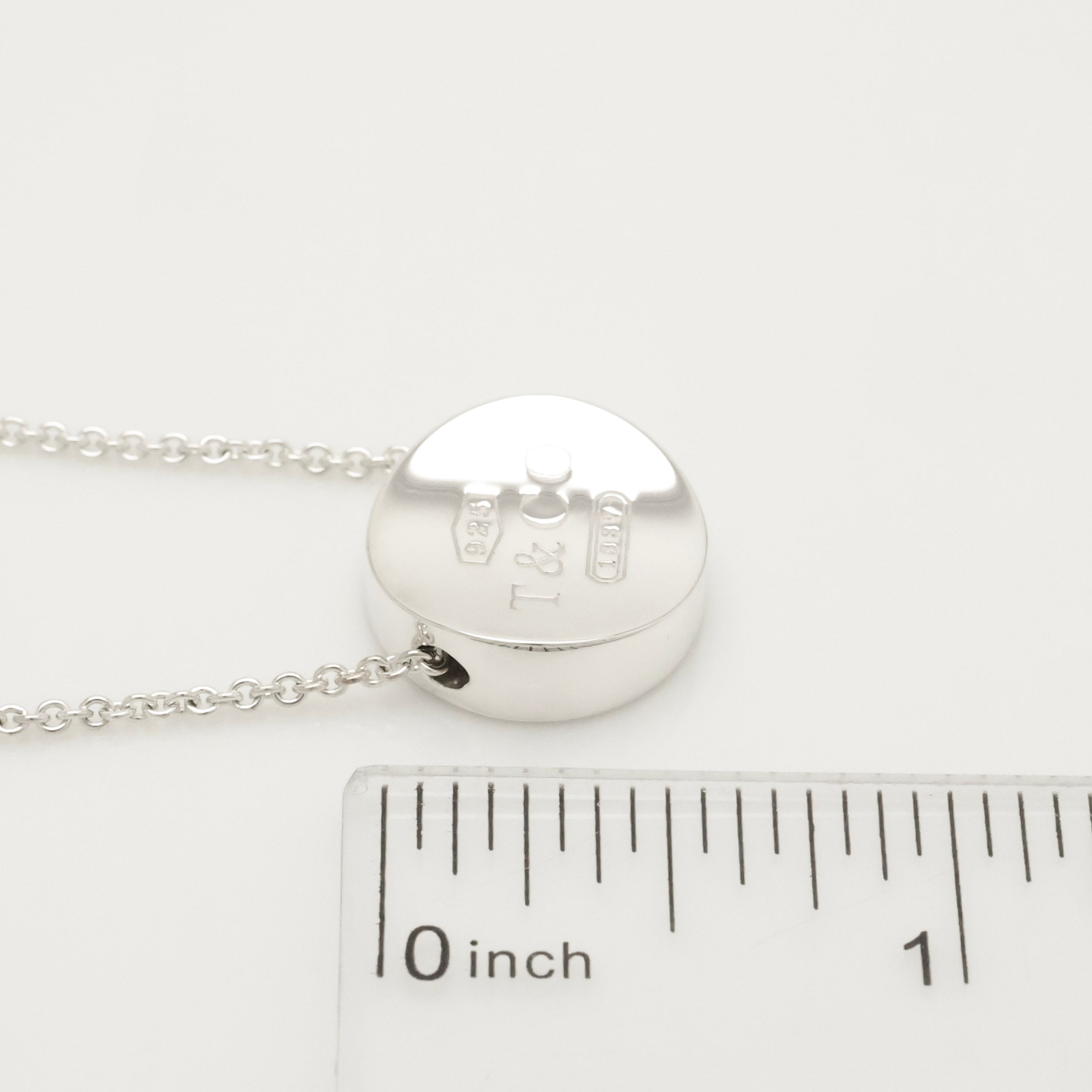 Tiffany & Co. 1837 Concave Circle Necklace Sterling Silver 925