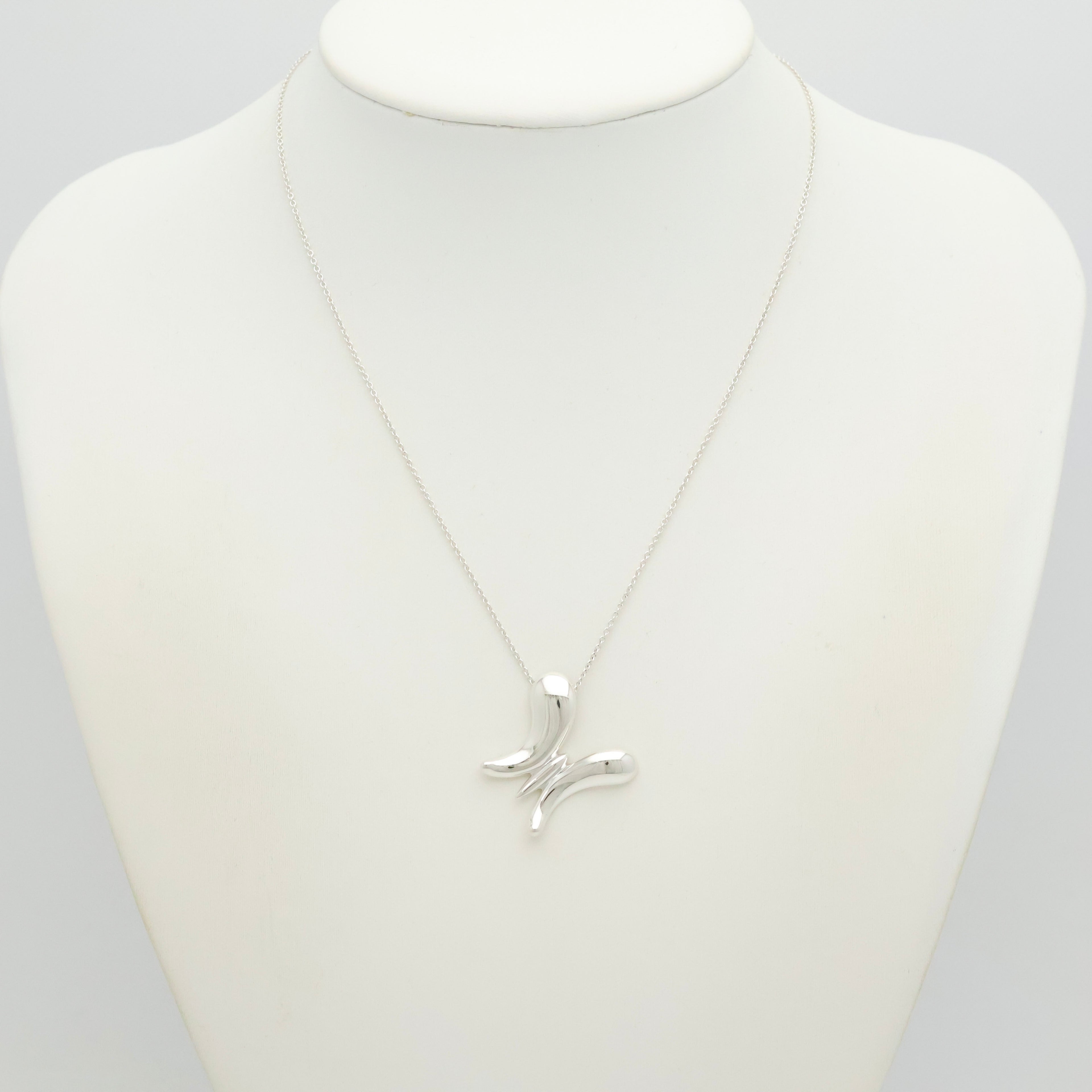 TIFFANY&Co. ラージ バタフライ 蝶 エルサペレッティ ネックレス AG925