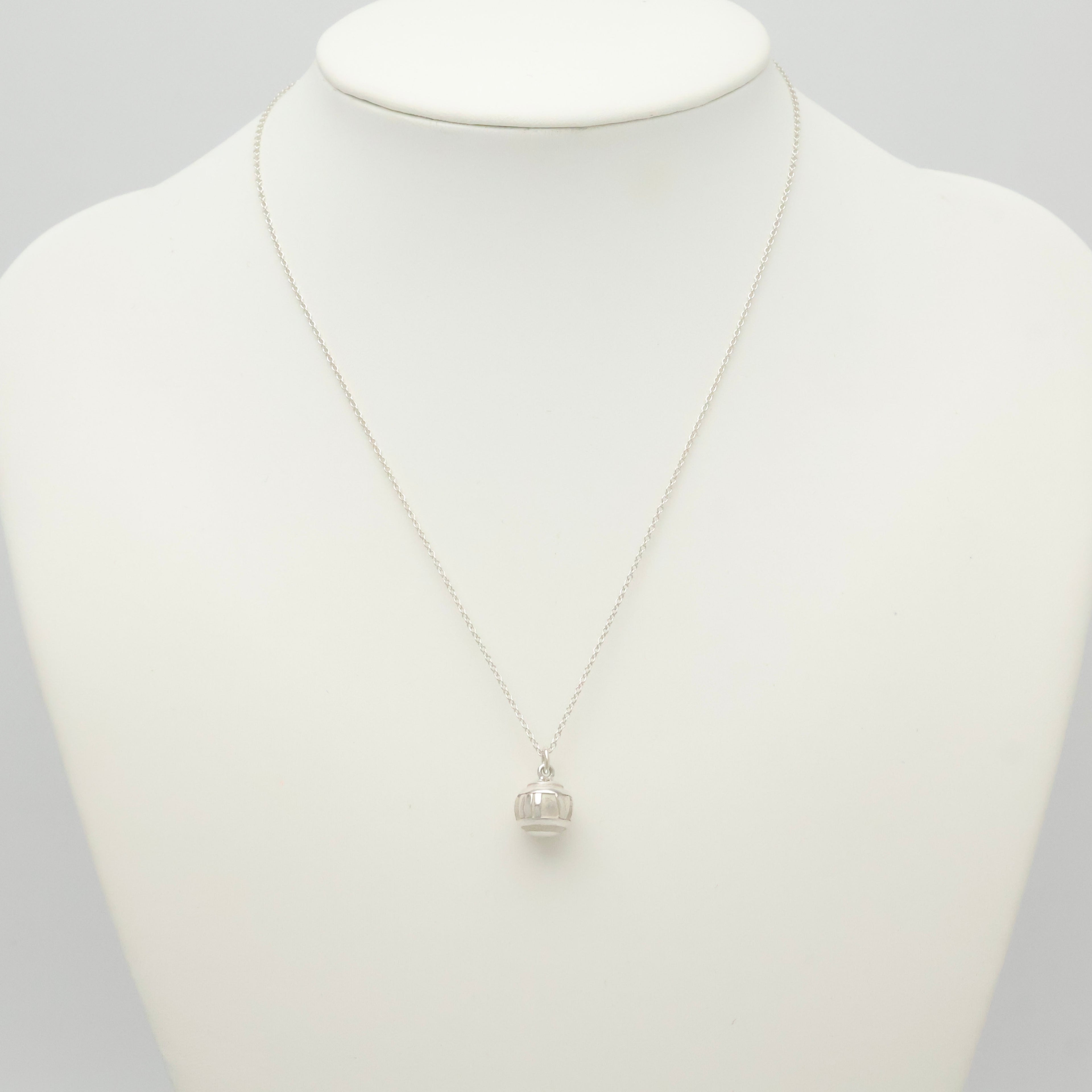 Tiffany & Co. Atlas Sphere Ball Pendant Necklace Pendant Sterling Silver 925 