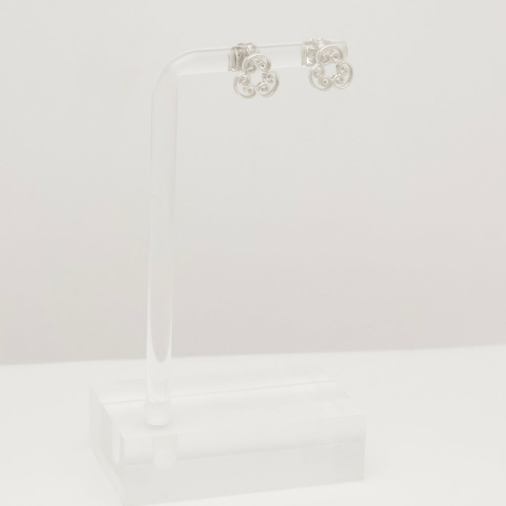Tiffany & Co. Venezia Goldoni Triplo Stud Earrings Sterling Silver 925