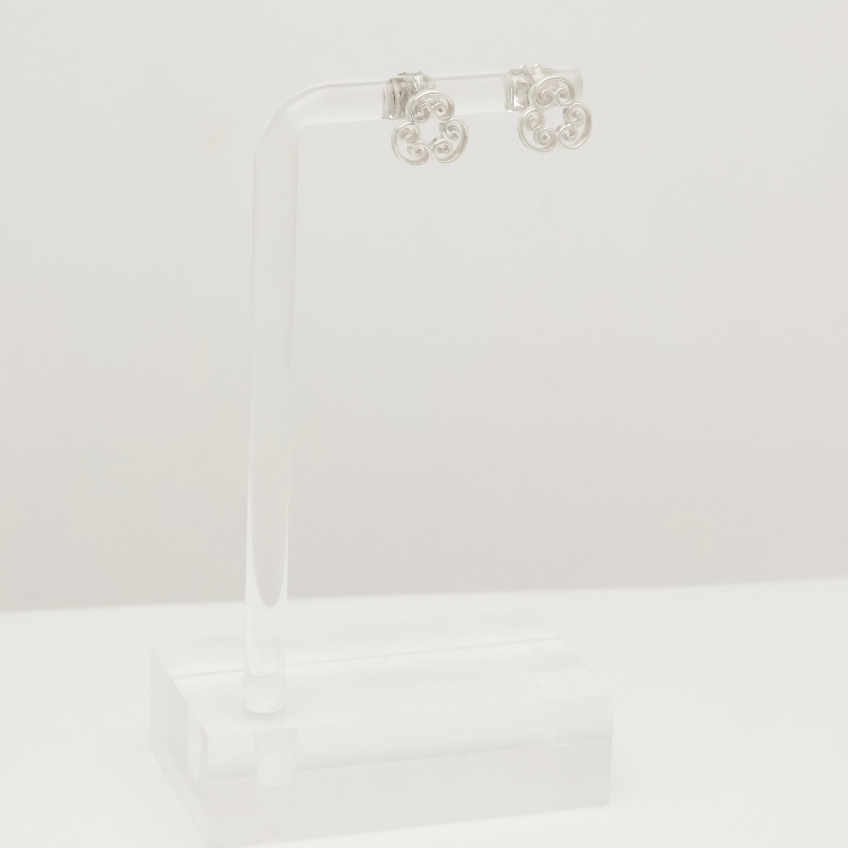 Tiffany & Co. Venezia Goldoni Triplo Stud Earrings Sterling Silver 925