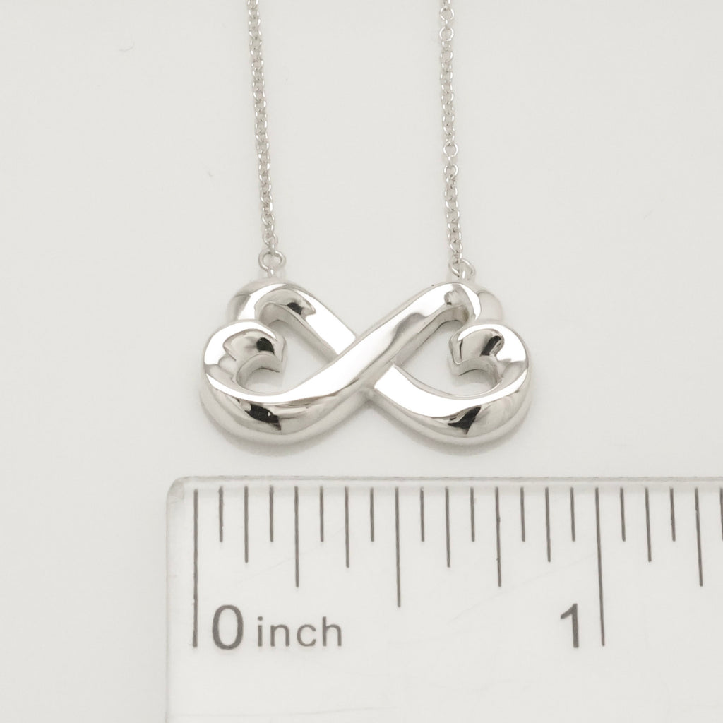  Tiffany & Co. Picasso Double Loving Heart Necklace Sterling Silver 925