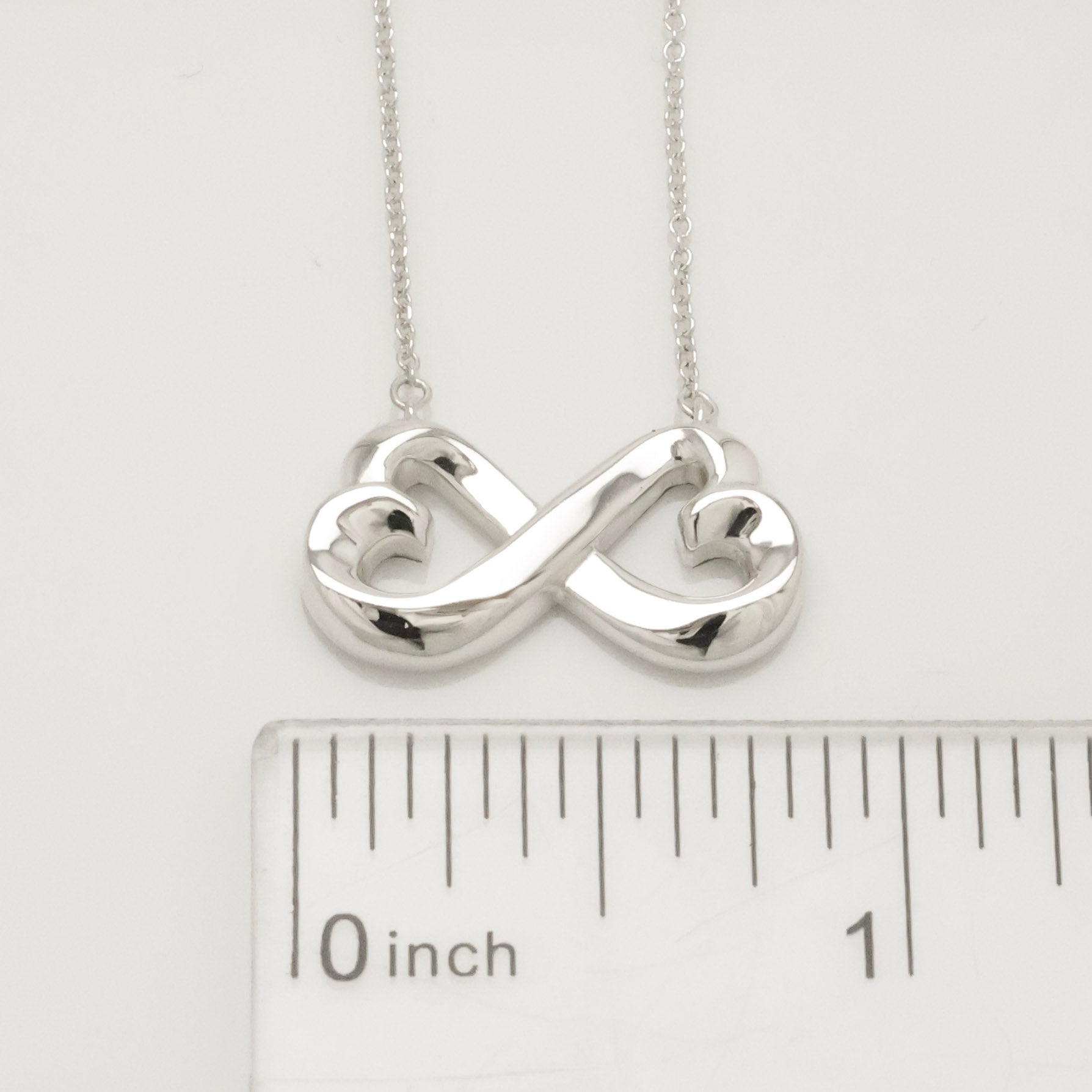  Tiffany & Co. Picasso Double Loving Heart Necklace Sterling Silver 925