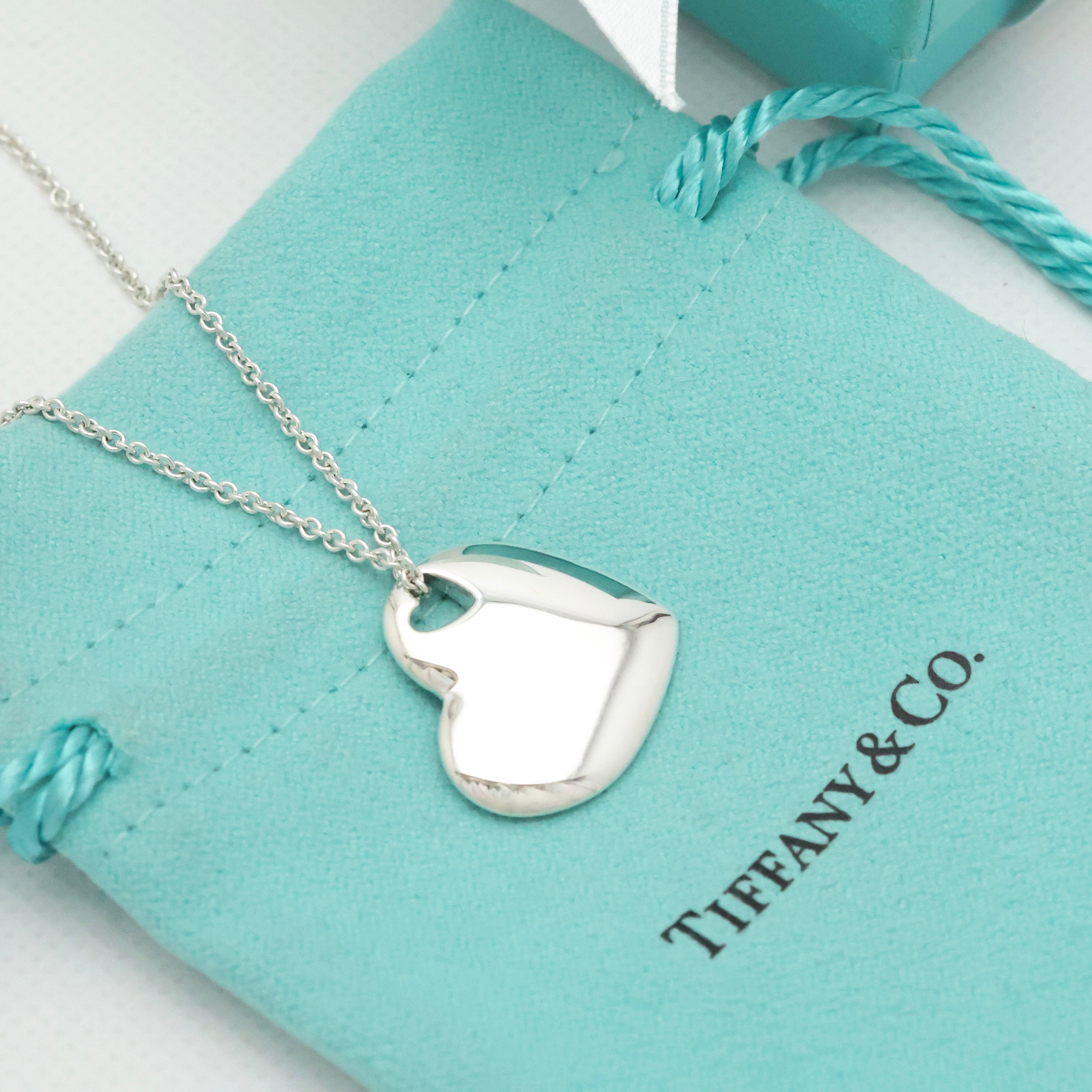TIFFANY&Co. 2 ハート ステンシル カットアウト ネックレス AG925