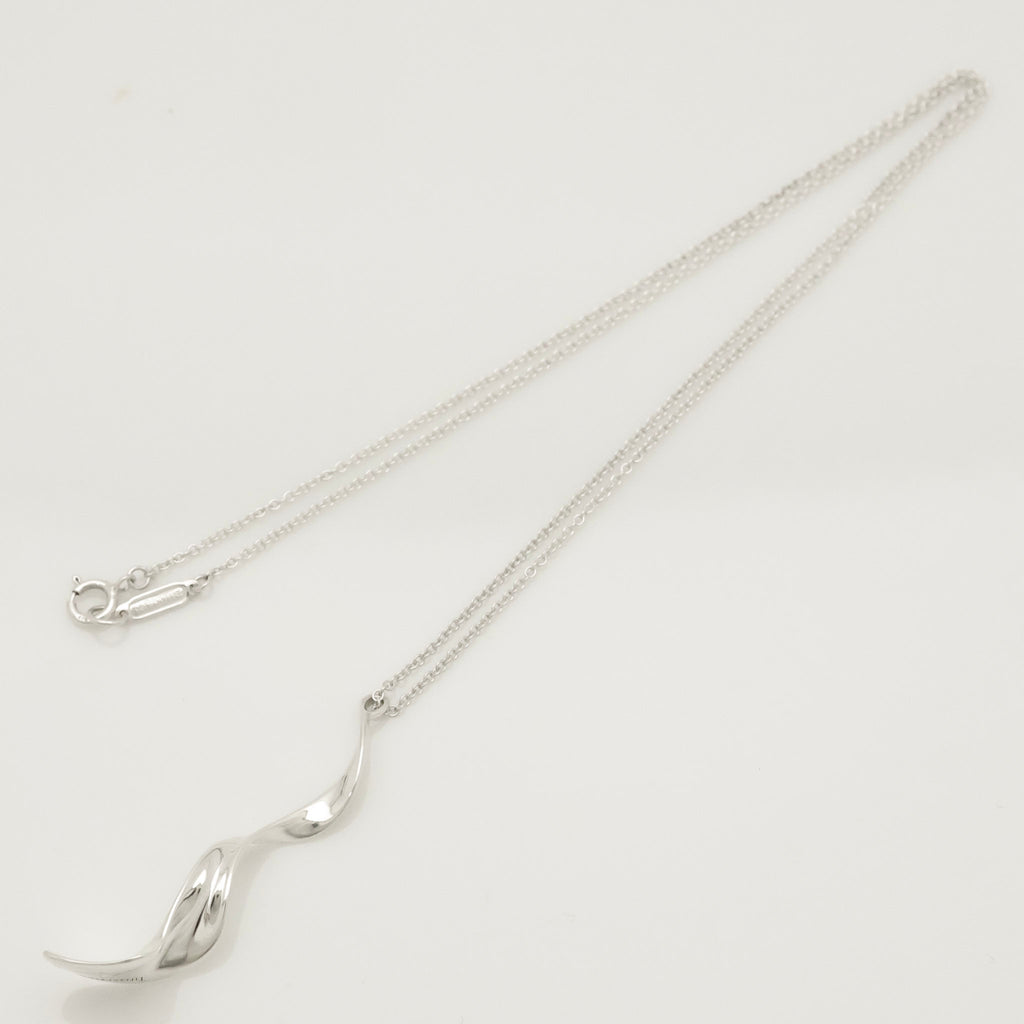 Tiffany & Co. Frank Gehry Orchid Drop Pendant Necklace Sterling Silver 925