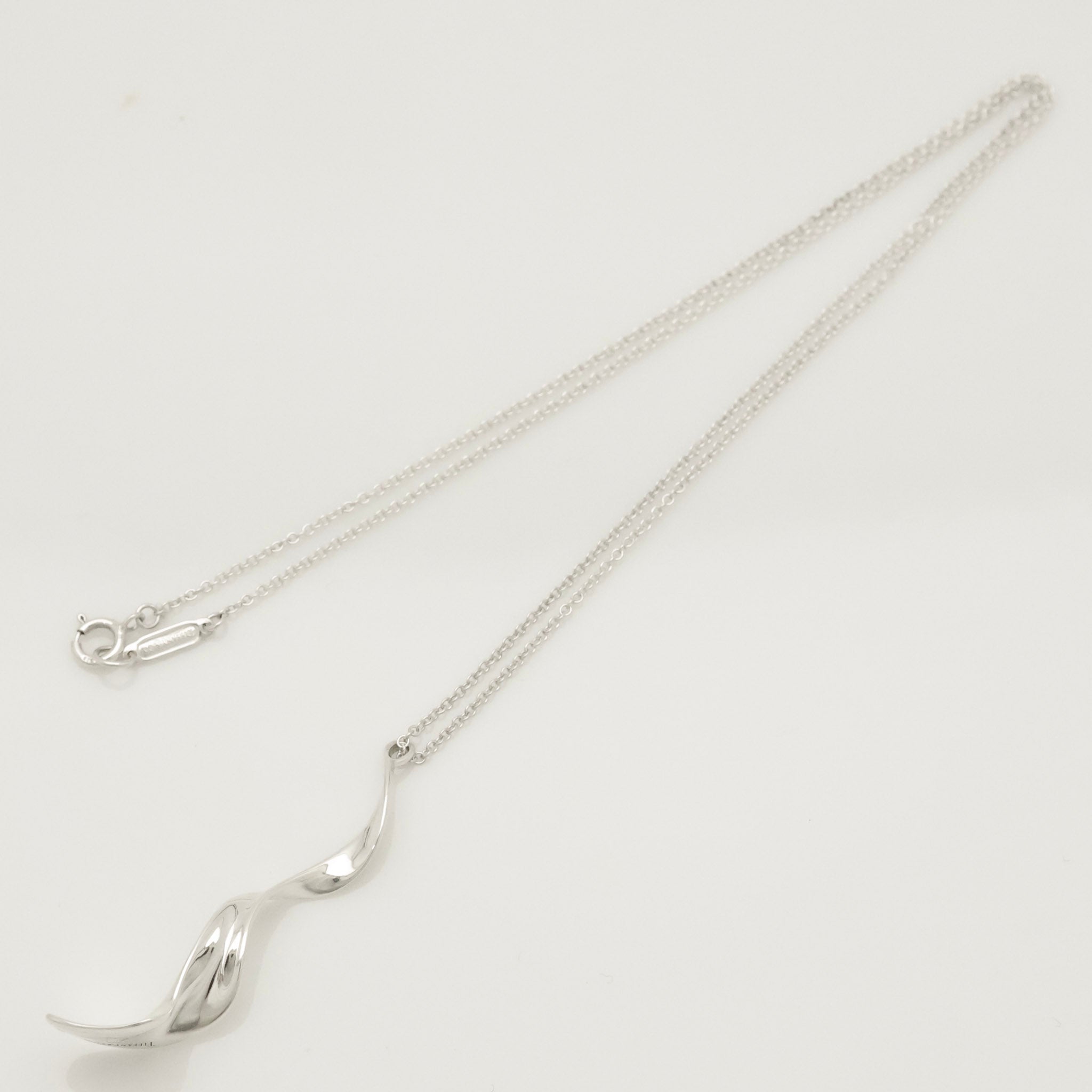 Tiffany & Co. Frank Gehry Orchid Drop Pendant Necklace Sterling Silver 925