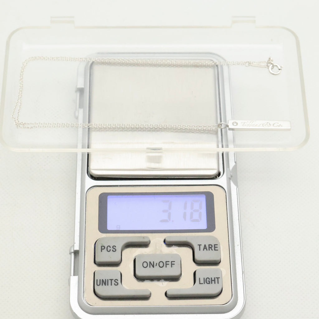 TIFFANY&Co. ノーツ バー 1P ダイヤモンド ネックレス AG925