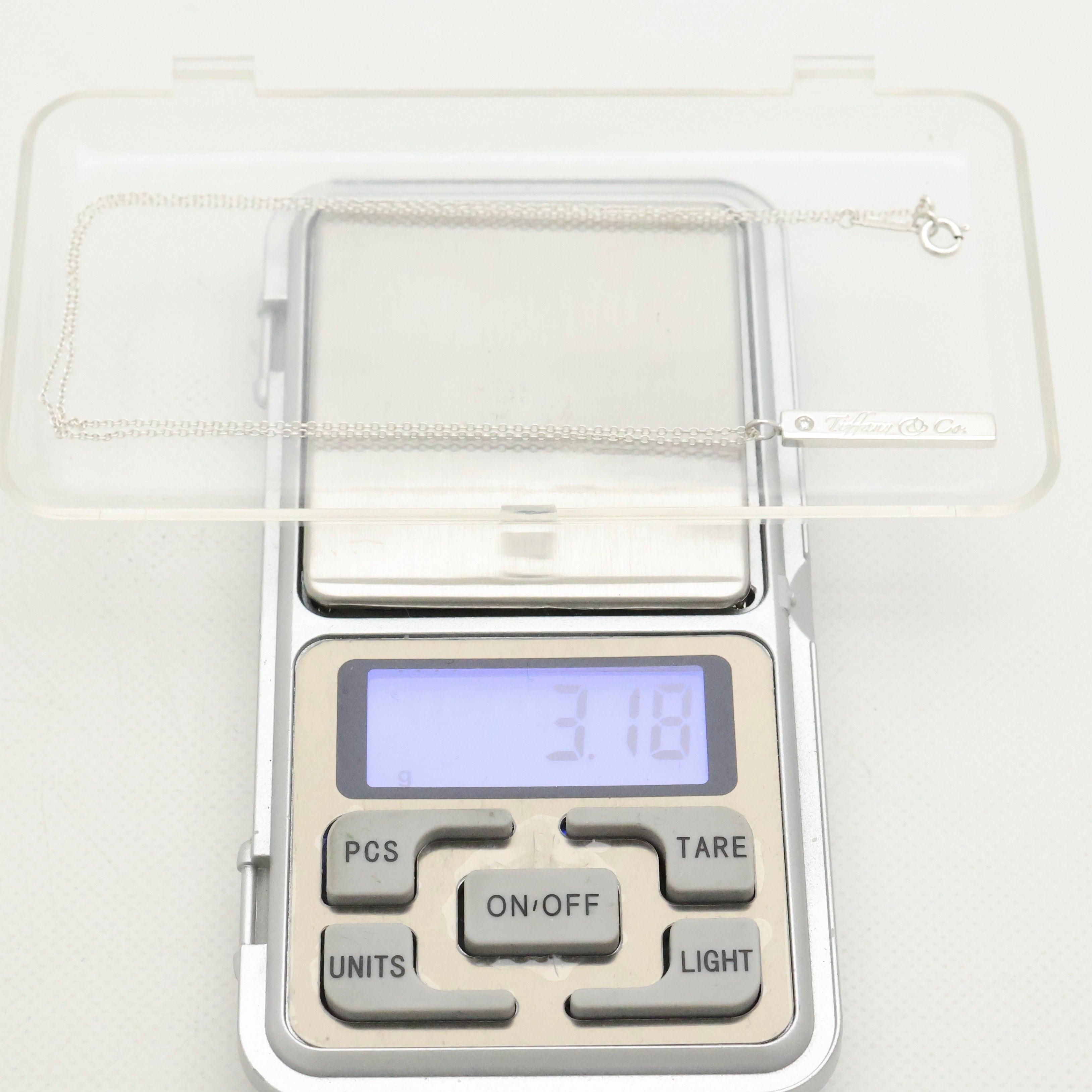 TIFFANY&Co. ノーツ バー 1P ダイヤモンド ネックレス AG925