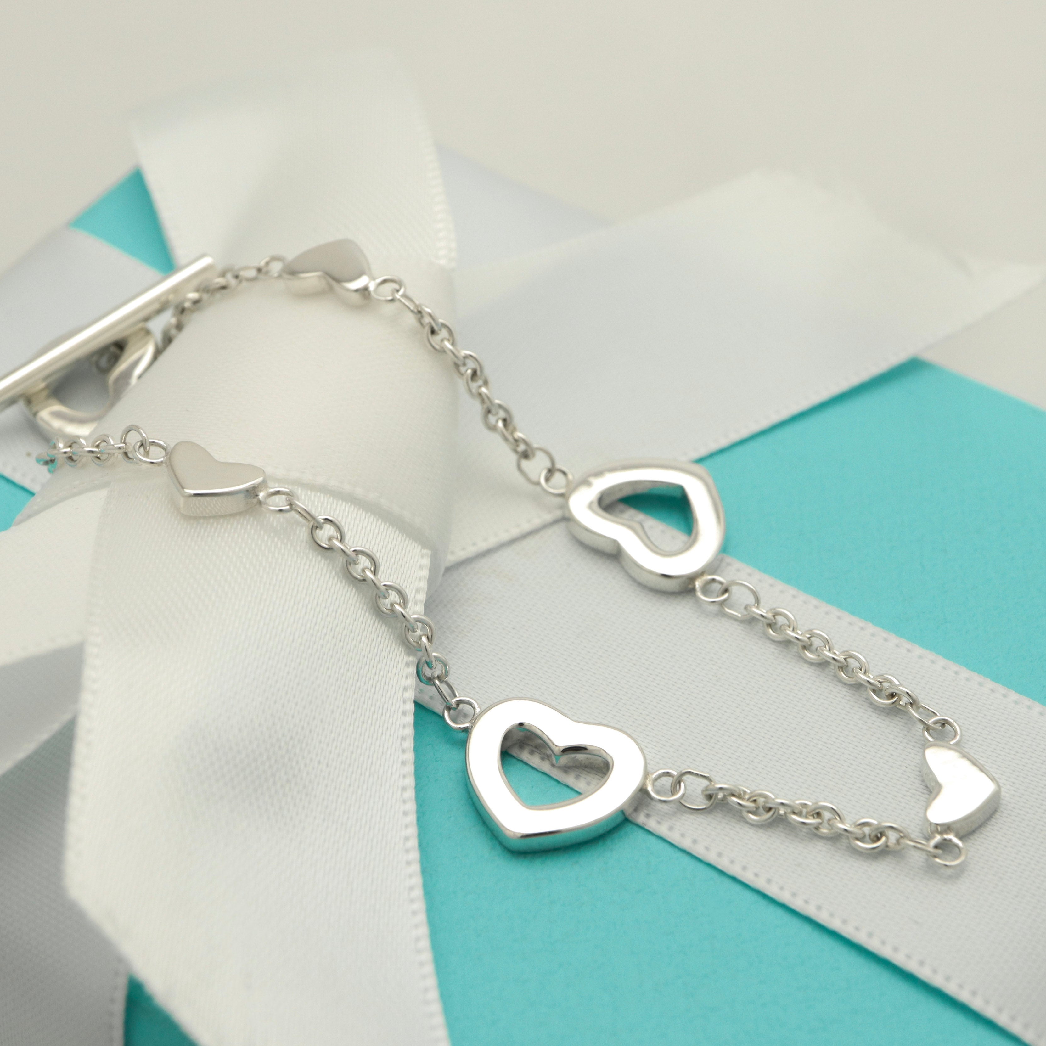TIFFANY&Co.  ハート リンク ラリアット ブレスレット AG925