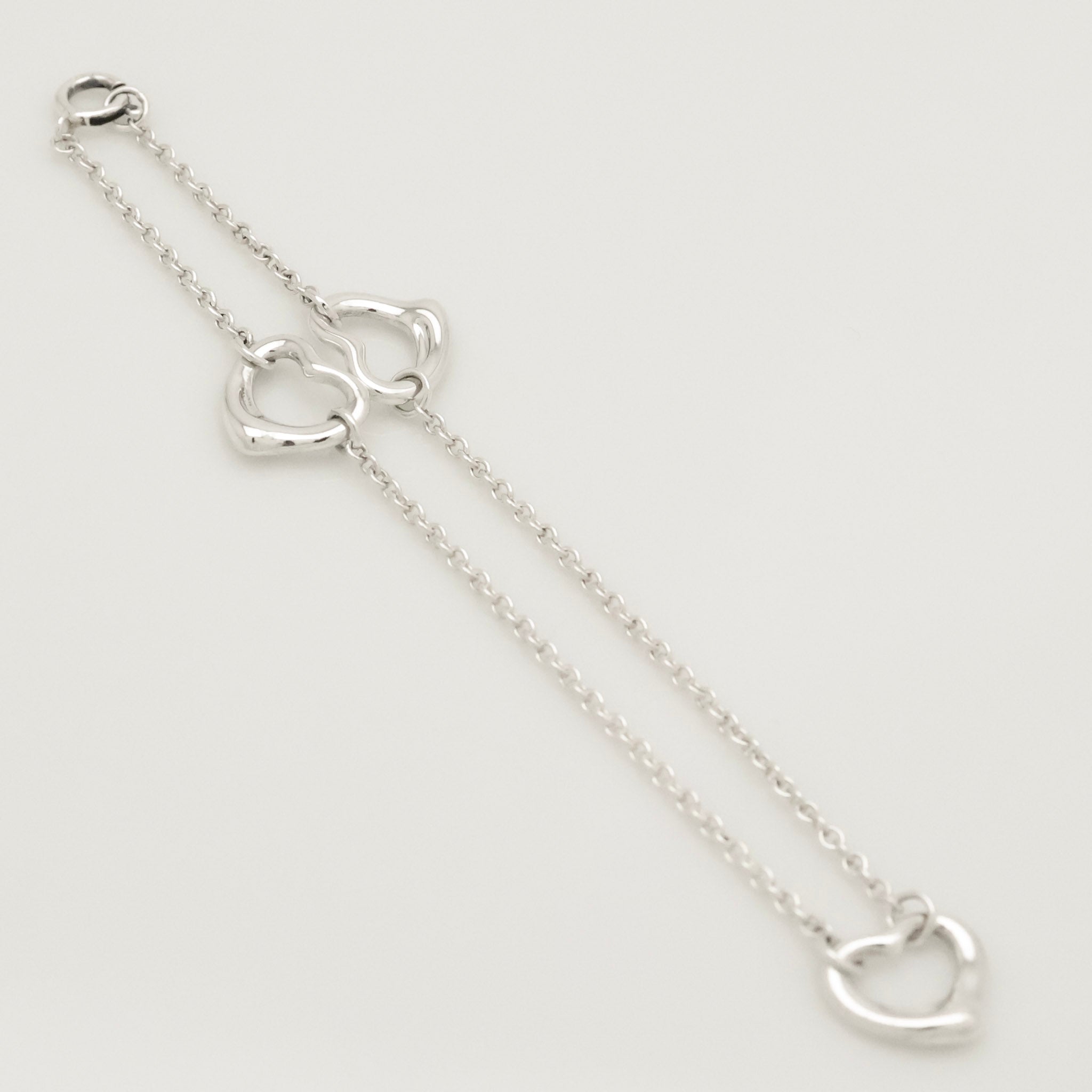TIFFANY&Co. 3連 トリプル オープン ハート エルサペレッティ ブレスレット AG925