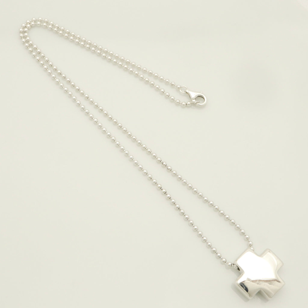 TIFFANY&Co. Roman cross Necklace Ball chain Sterling Silver 925 