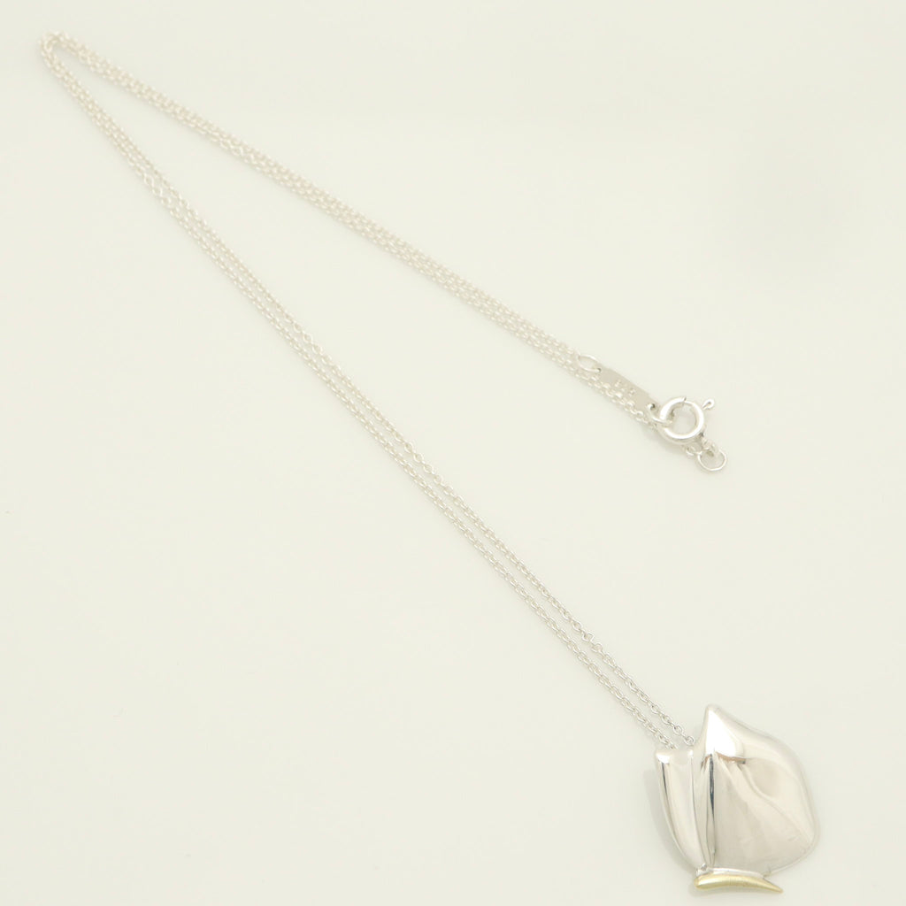  Tiffany & Co. Butterfly Pendant Necklace Sterling Silver 925 & 18K Gold 