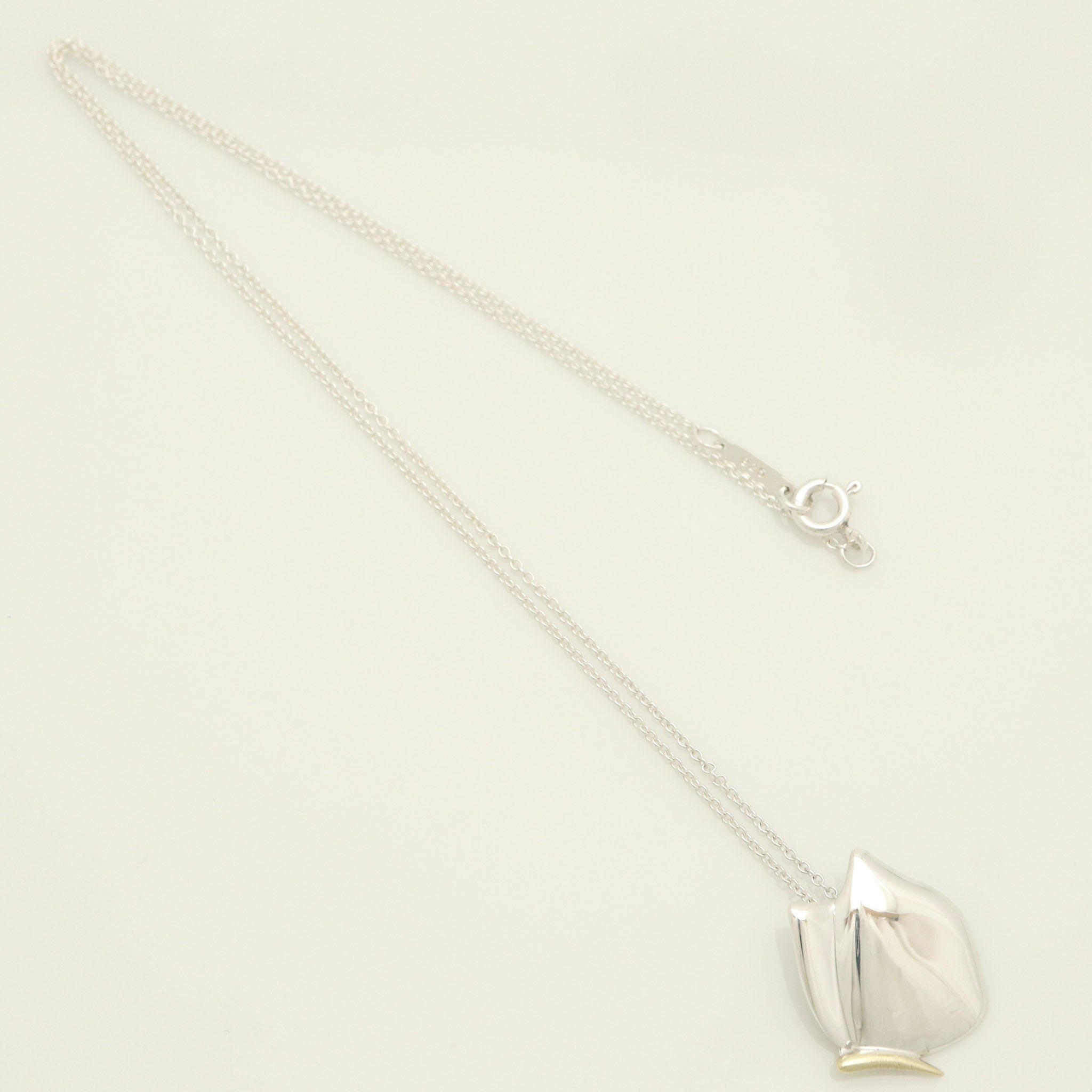  Tiffany & Co. Butterfly Pendant Necklace Sterling Silver 925 & 18K Gold 