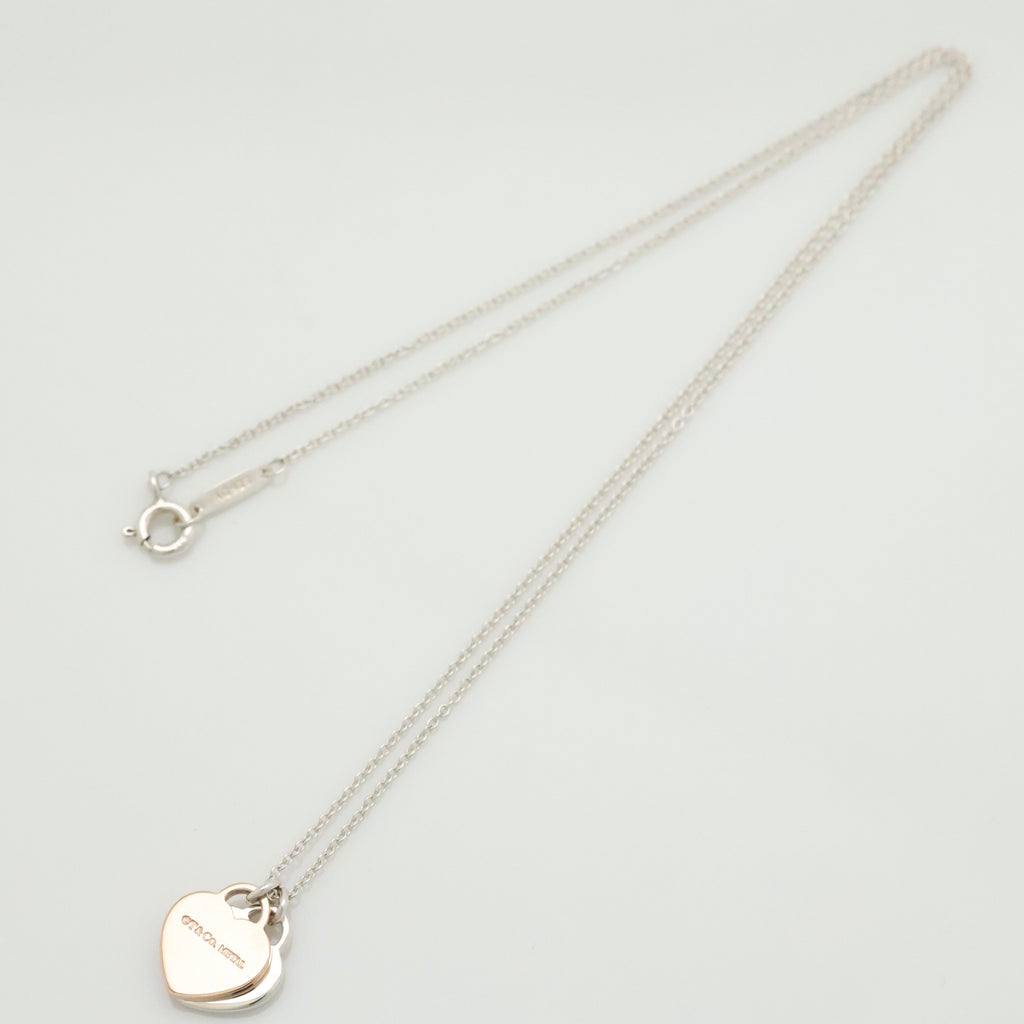 TIFFANY&Co. リターントゥ ティファニー スモール ダブル ハート タグ ルベドメタル ネックレス AG925