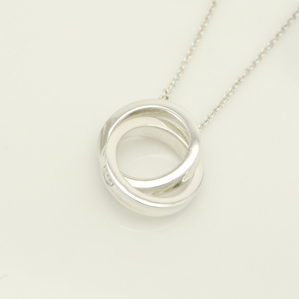 Tiffany & Co. 1837 Interlocking Circles Lariat Necklace Sterling Silver 925