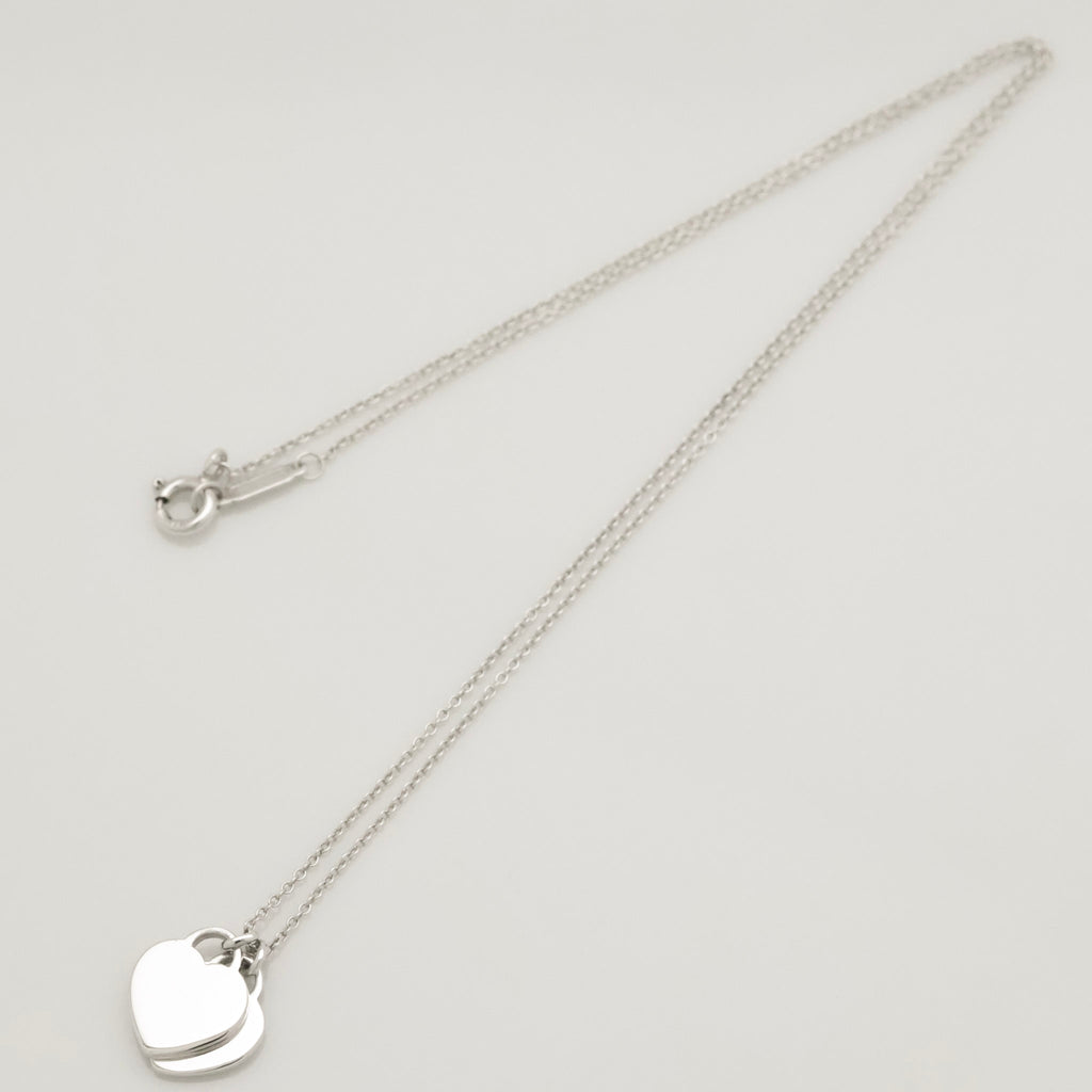 TIFFANY&Co. リターントゥ ティファニー スモール ダブル ハート タグ ネックレス AG925