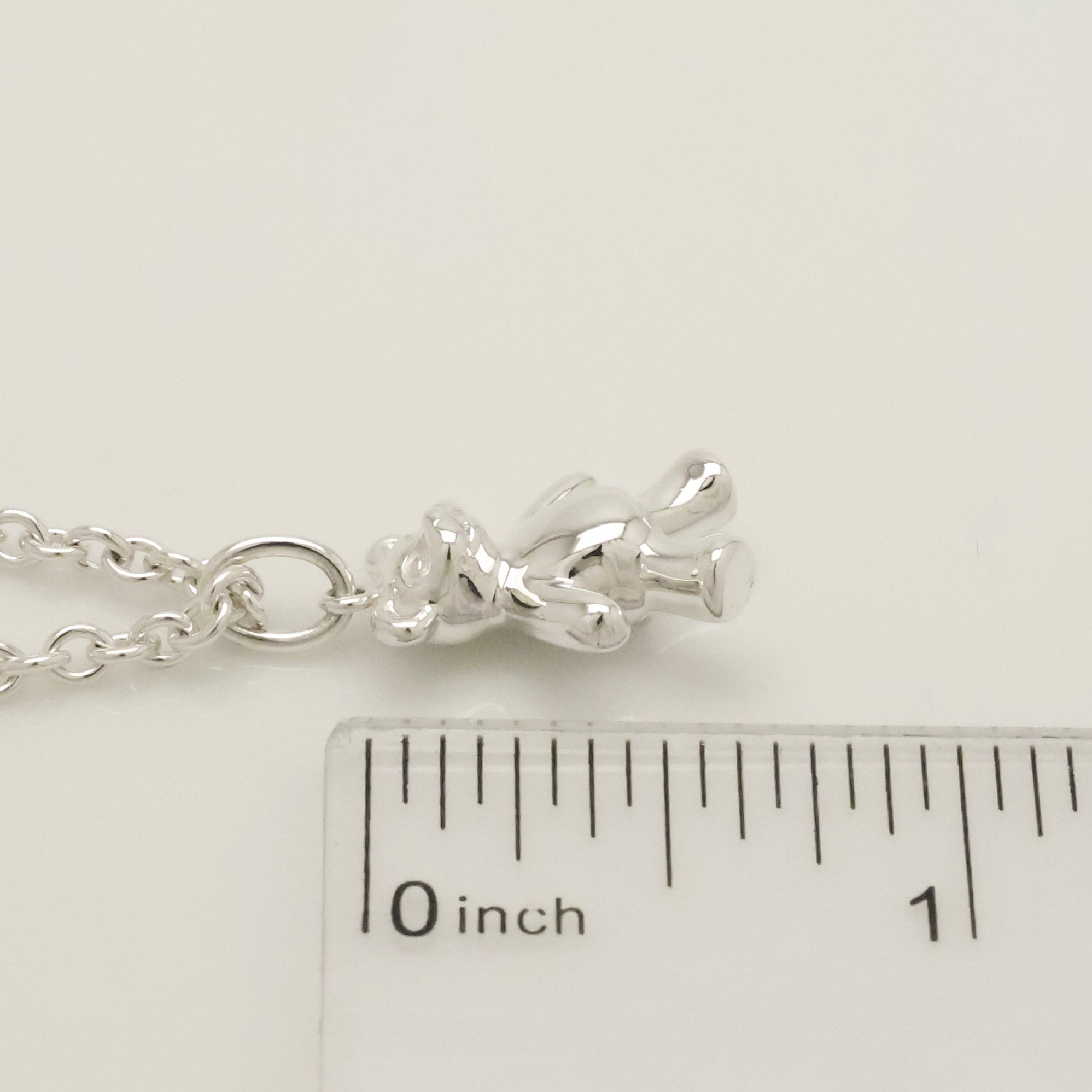 Tiffany & Co. Teddy Bear Pendant Necklace Sterling Silver 925 
