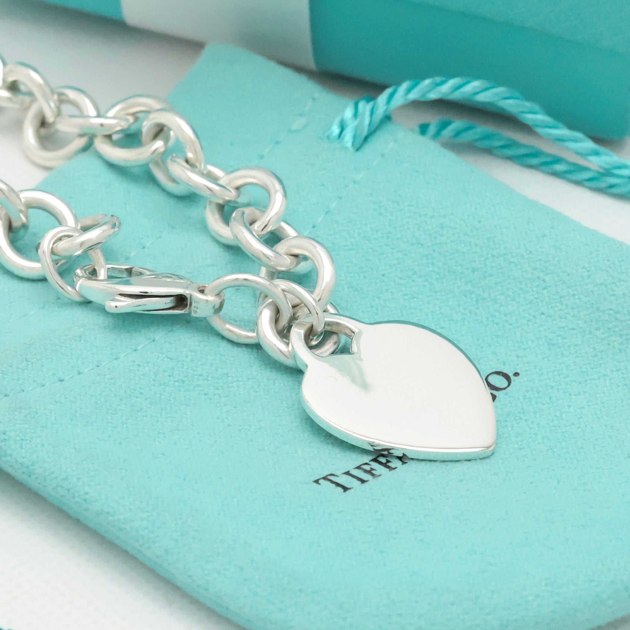 TIFFANY&Co. ハート タグ チェーン ブレスレット AG925