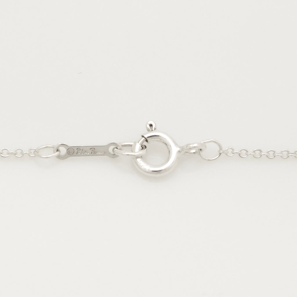 Tiffany & Co. Crown of Heart Diamond Pendant Necklace Sterling Silver 925