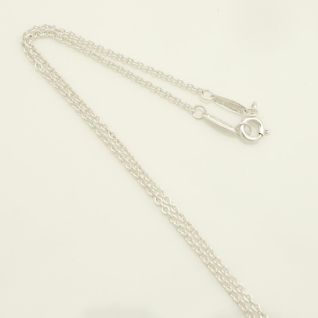 Tiffany & Co. Open Heart Pendant Necklace Sterling Silver 925