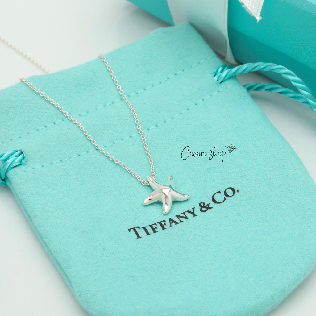 Tiffany & Co. Starfish Pendant Necklace Sterling Silve 925