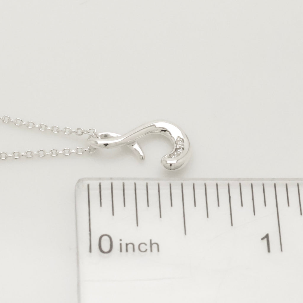 TIFFANY&Co. ノーツ レター S イニシャル 1P ダイヤモンド ネックレス AG925