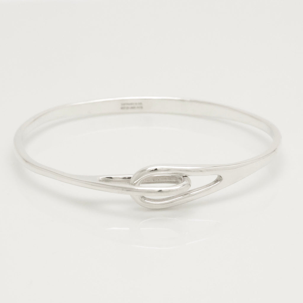 Tiffany & Co. Interlocking Double Loop Bangle Bracelet Sterling Silver 925