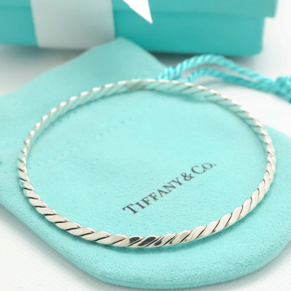 TIFFANY&Co. ツイスト ロープ バングル ブレスレット AG925