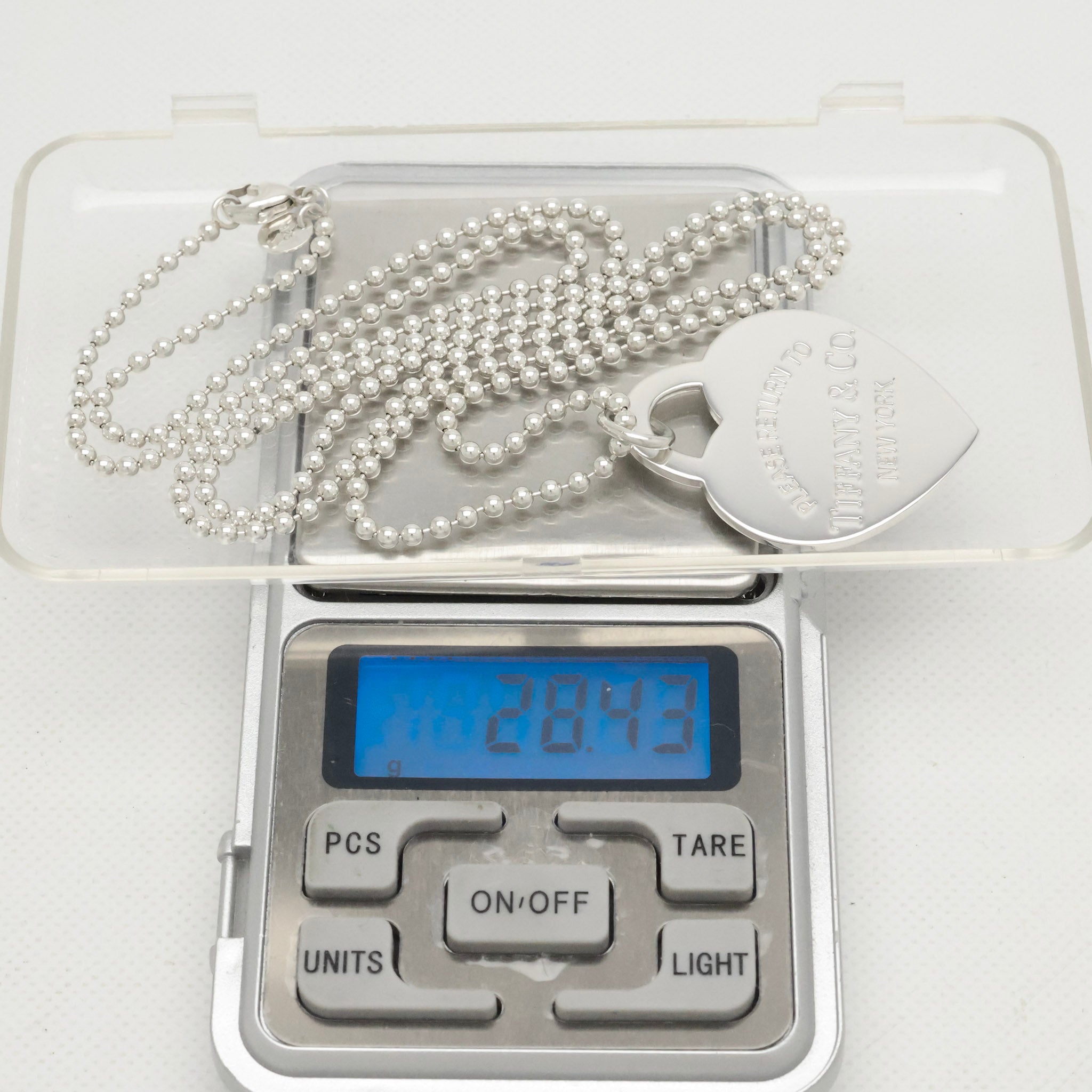 TIFFANY&Co. リターントゥ ティファニー ラージ ハート タグ ボール チェーン ネックレス AG925