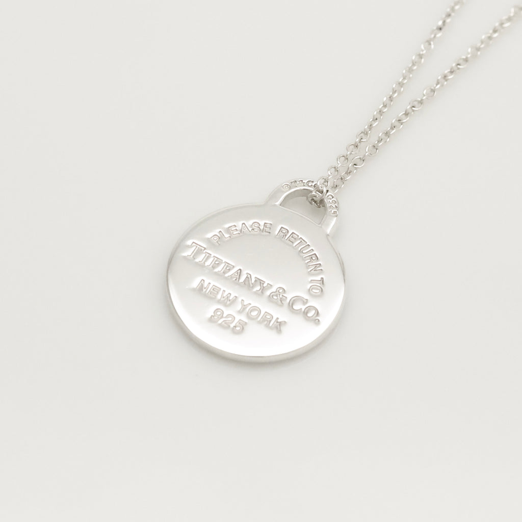 TIFFANY&Co. リターントゥ ティファニー ラウンド タグ エナメル ハート ネックレス AG925