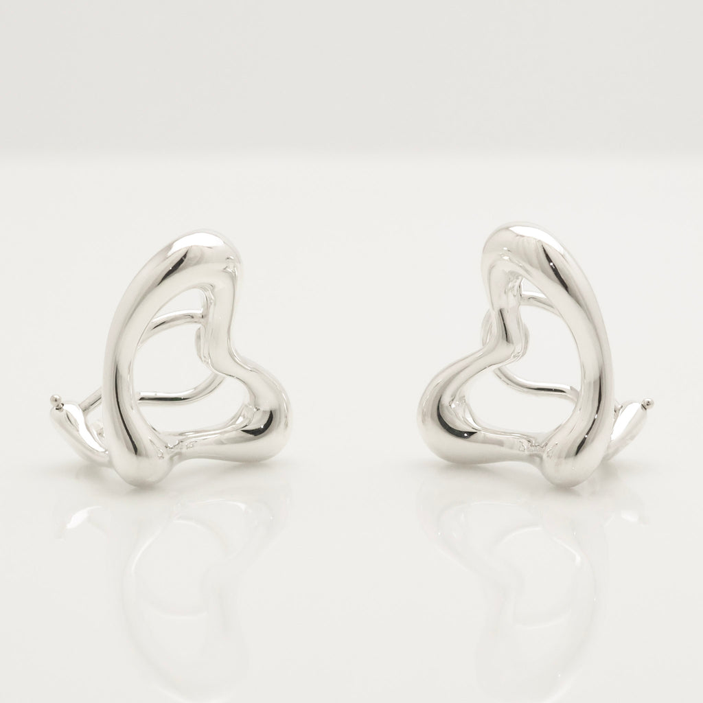 TIFFANY&Co. オープンハート エルサペレッティ クリップ イヤリング AG925