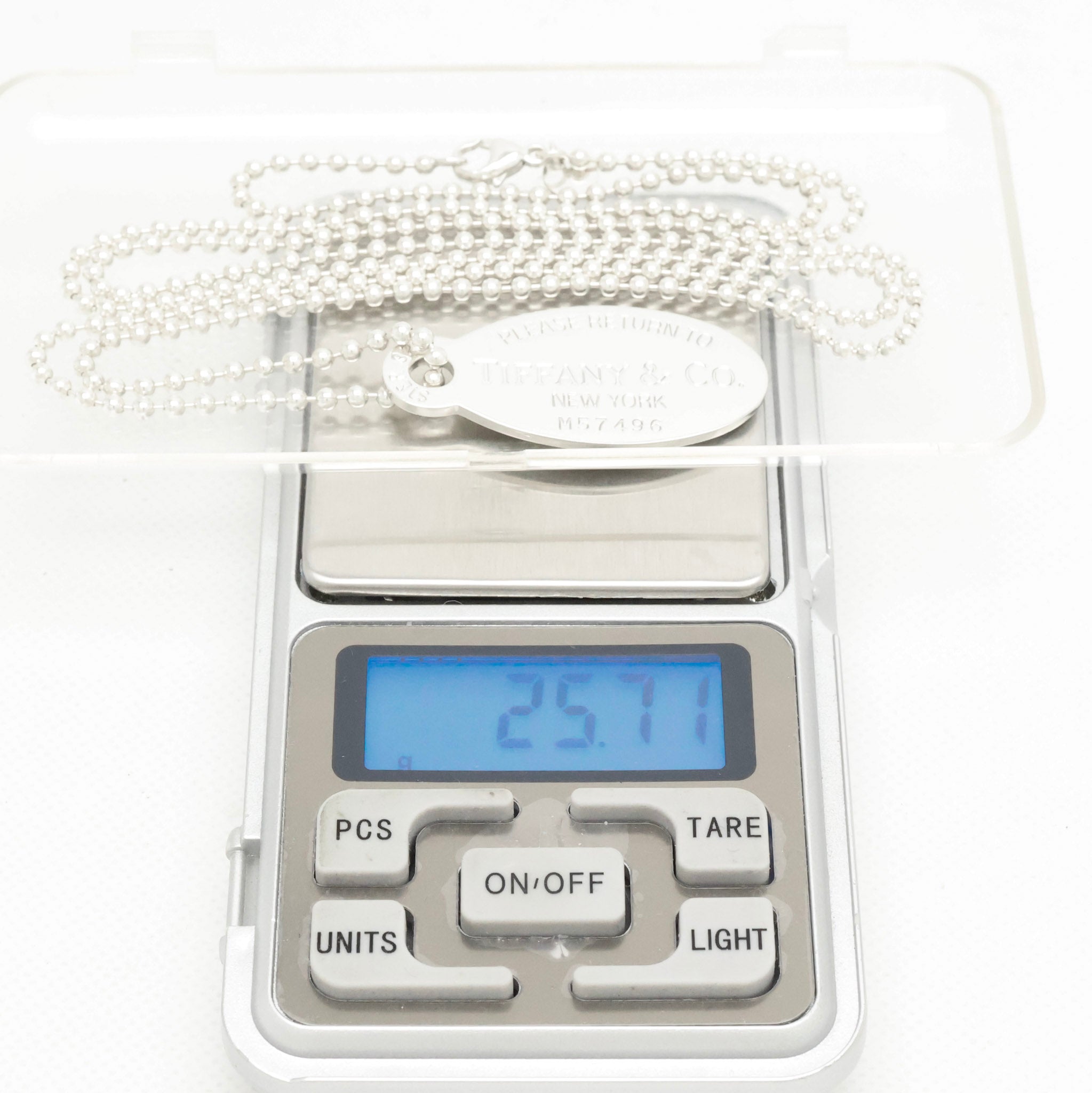 TIFFANY&Co.リターントゥ ティファニー オーバル タグ ボール チェーン ネックレス AG925
