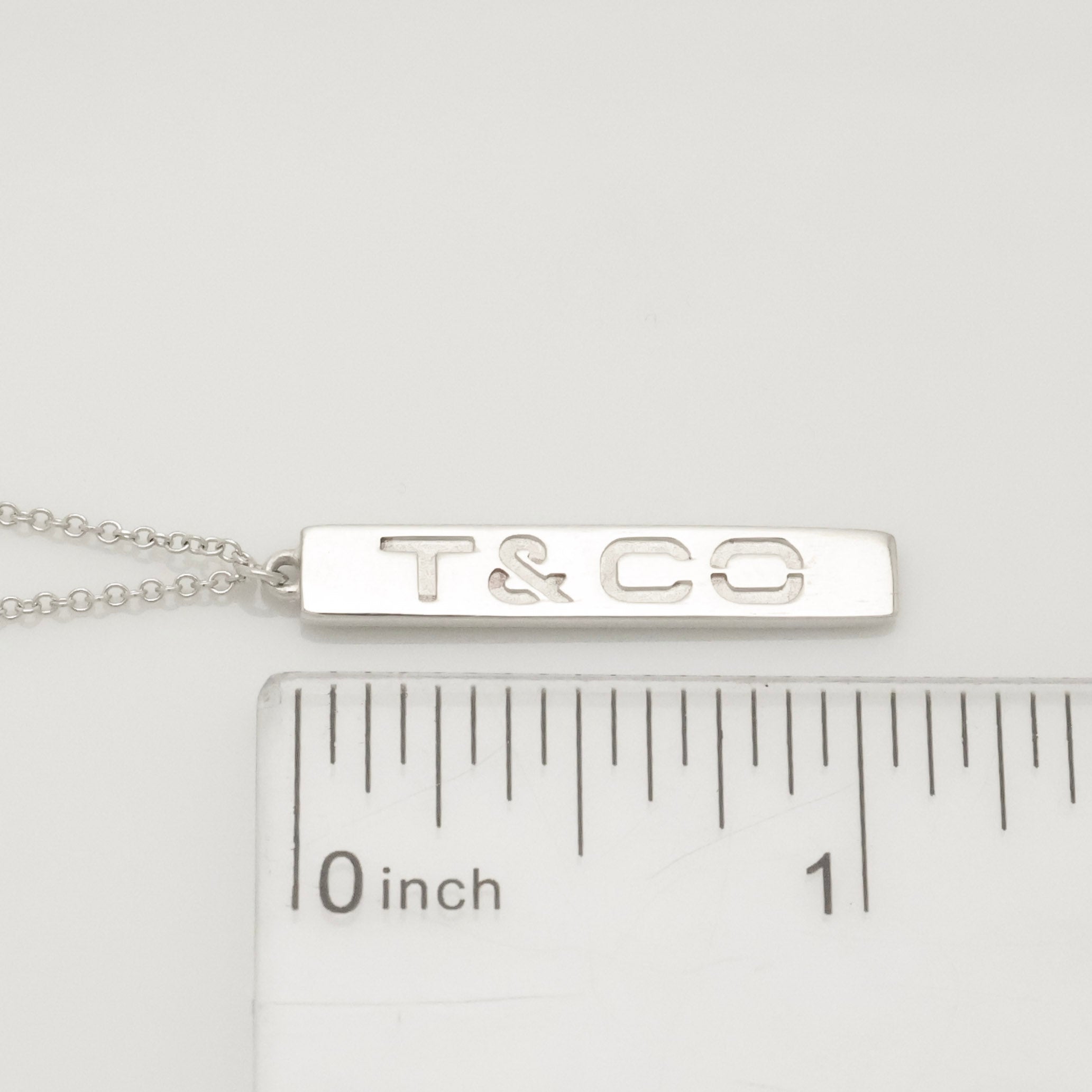 TIFFANY&Co.Ｔ & CO ロゴ バー ネックレス AG925
