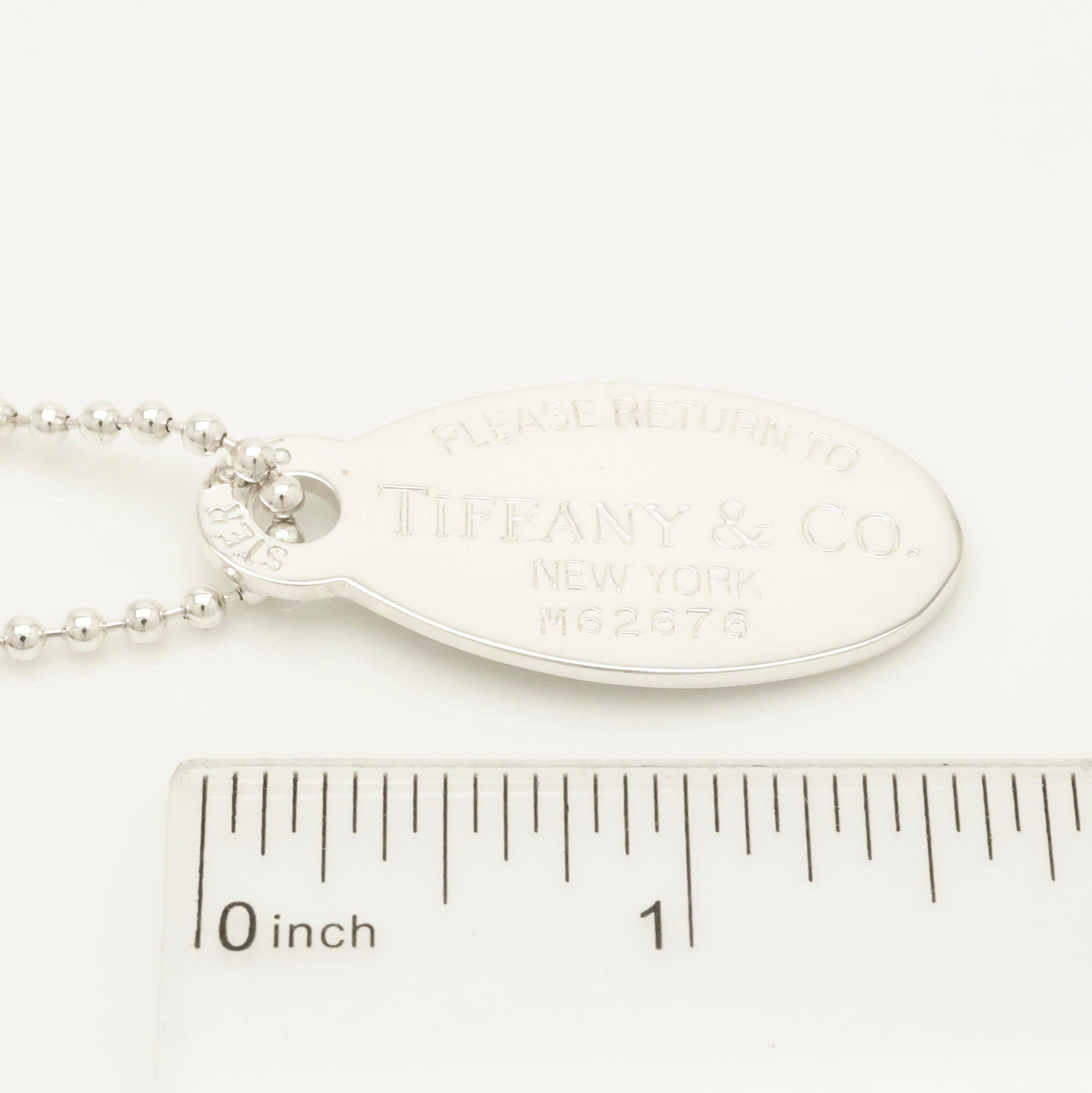 TIFFANY&Co.リターントゥ ティファニー オーバル タグ ボール チェーン ネックレス AG925