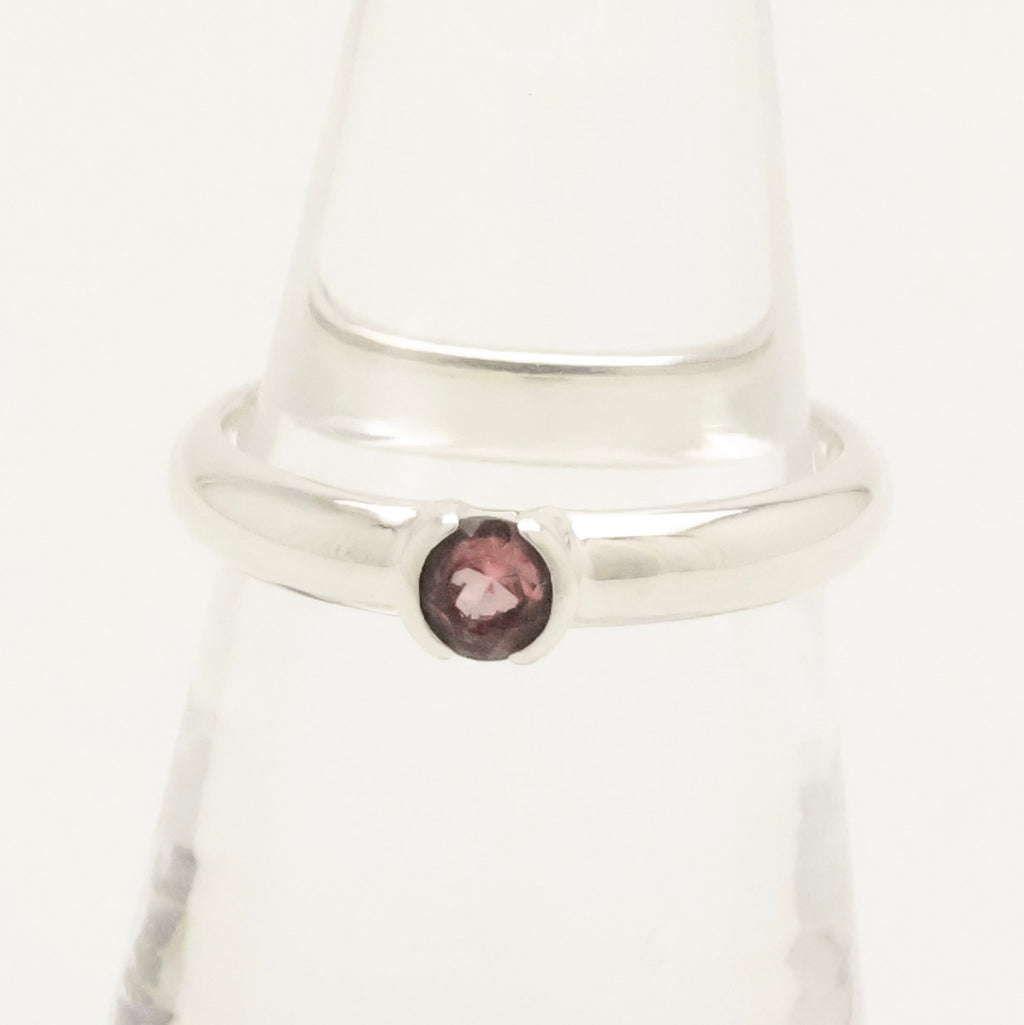  Tiffany & Co. Pink Tourmaline Stack Band Ring Sterling Silver 925