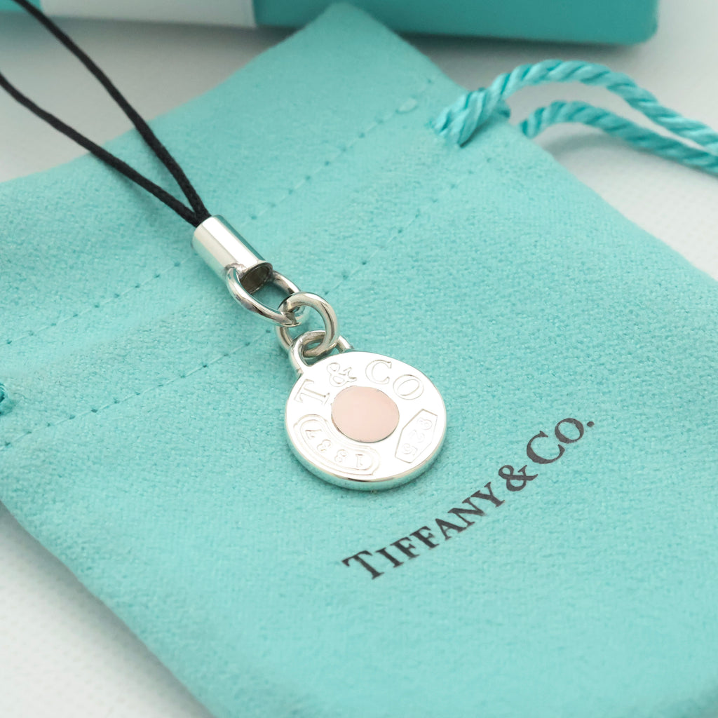 TIFFANY&Co. 1837 ロゴ ラウンド サークル ピンク エナメル ストラップ AG925