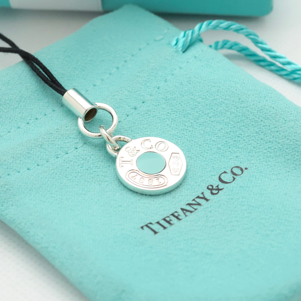 TIFFANY&Co. 1837 ロゴ ラウンド サークル ブルー エナメル ストラップ AG925