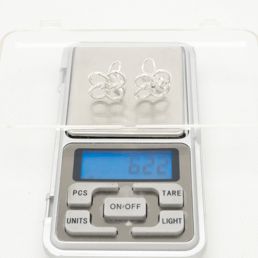 Tiffany & Co. Quadrifoglio Four Leaf Clover Clip-On Earrings Sterling Silver 925