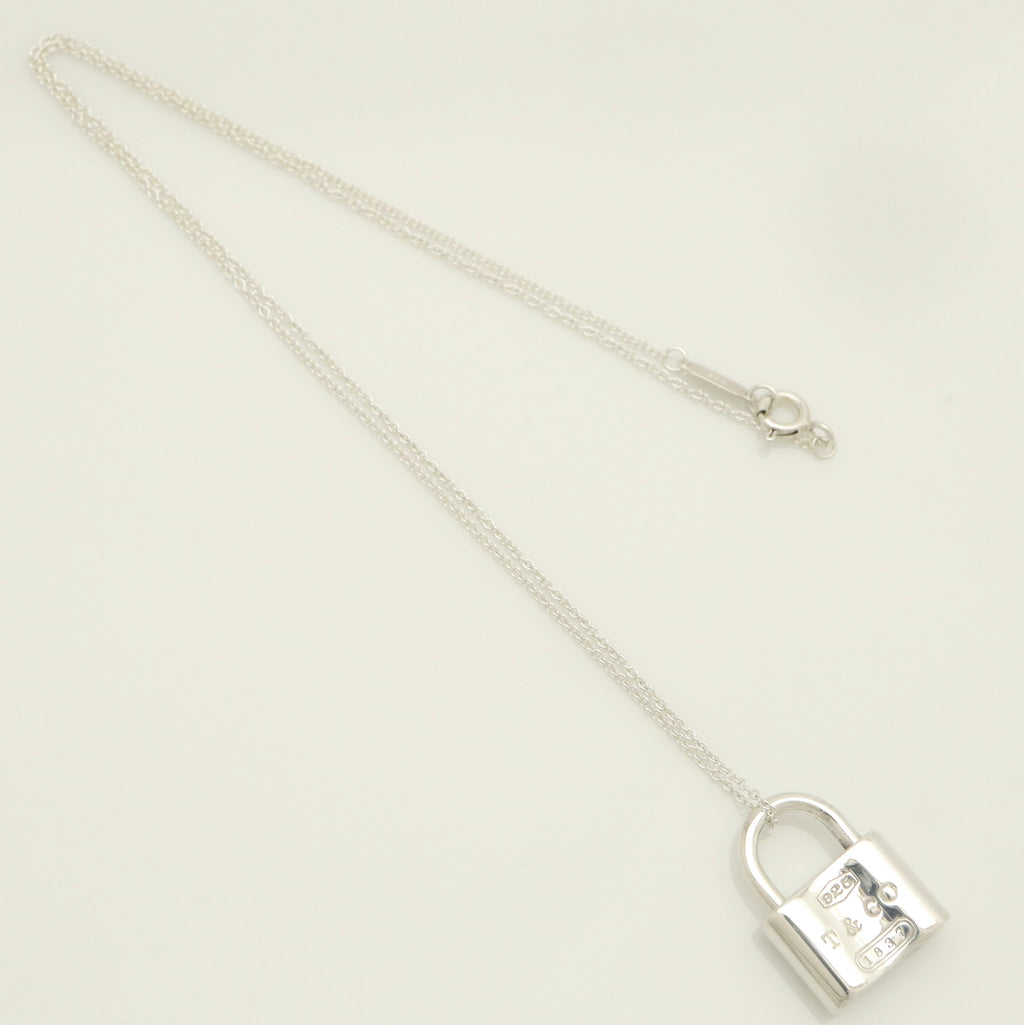 Tiffany & Co 1837 Padlock Necklace Pendant Sterling Silver 925