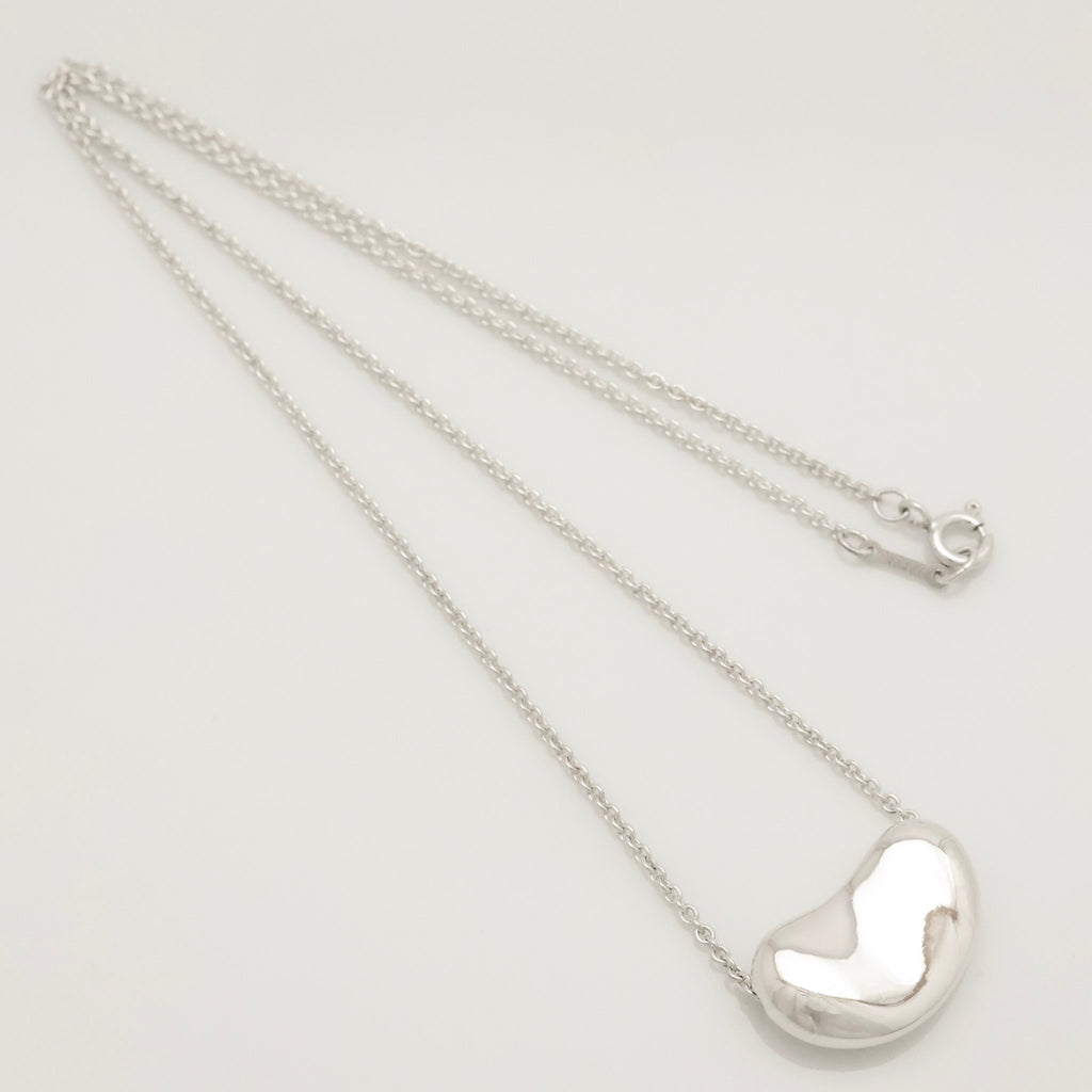  Tiffany & Co. Peretti Large  Bean Necklace  Sterling Silver 925 