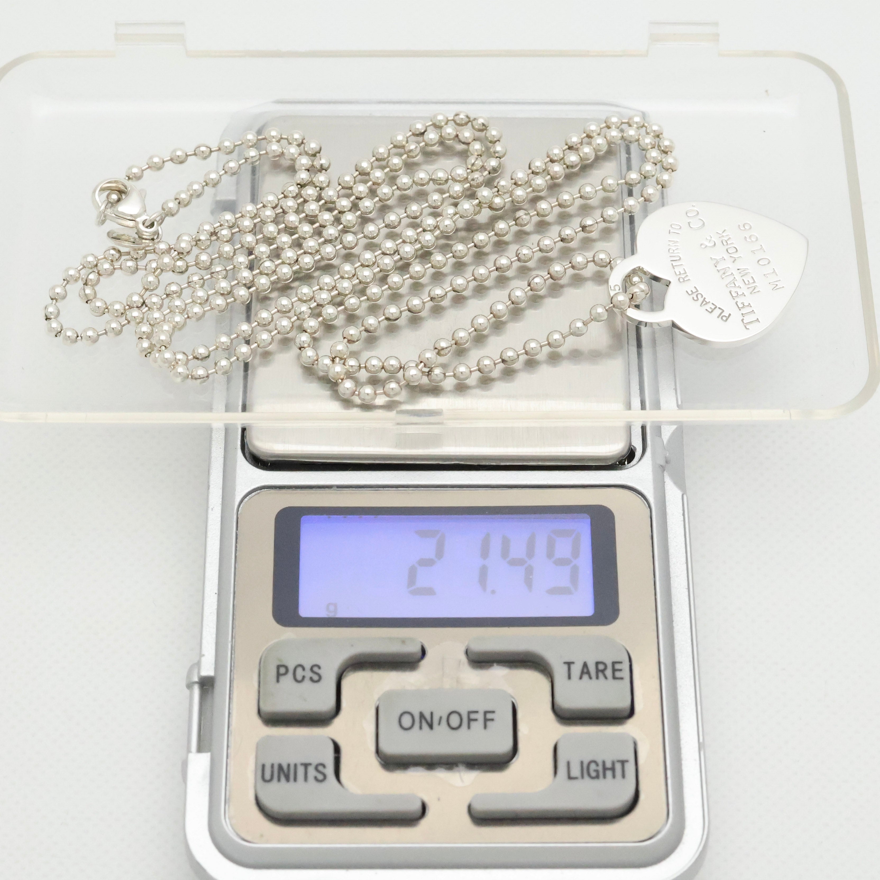 TIFFANY&Co. リターントゥ ティファニー ハート タグ ボール チェーン ネックレス AG925