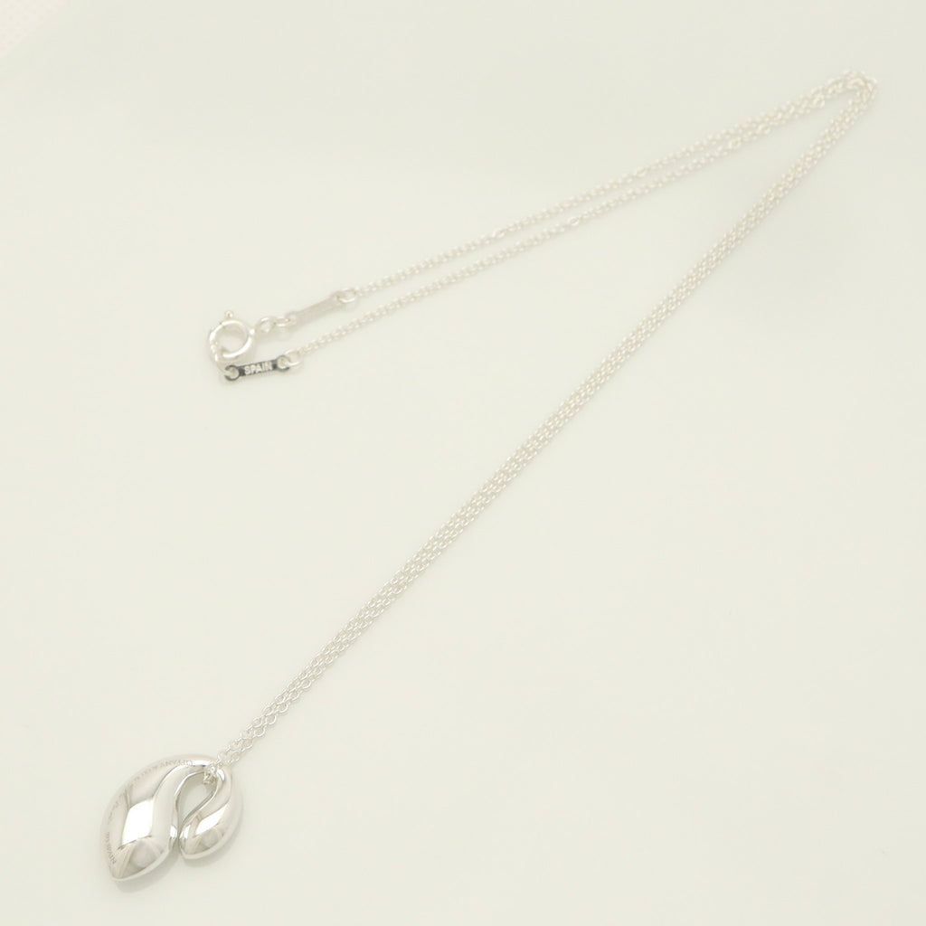 Tiffany & Co. Elsa Peretti Sterling Silver Double Teardrop Pendant Necklace Sterling Silver 925