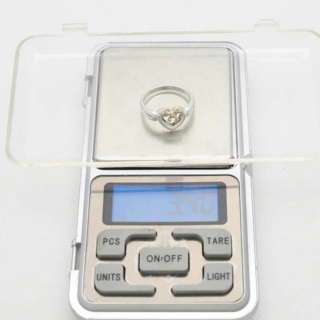 Tiffany & Co. Ribbon Bow Heart Ring  Gold &  Sterling Silver 925