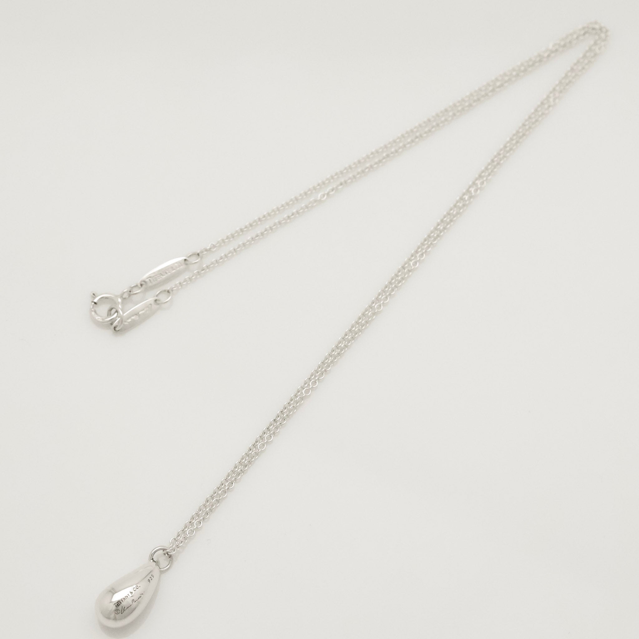 Tiffany & Co. Peretti Teardrop Necklace Pendant  Sterling Silver 925
