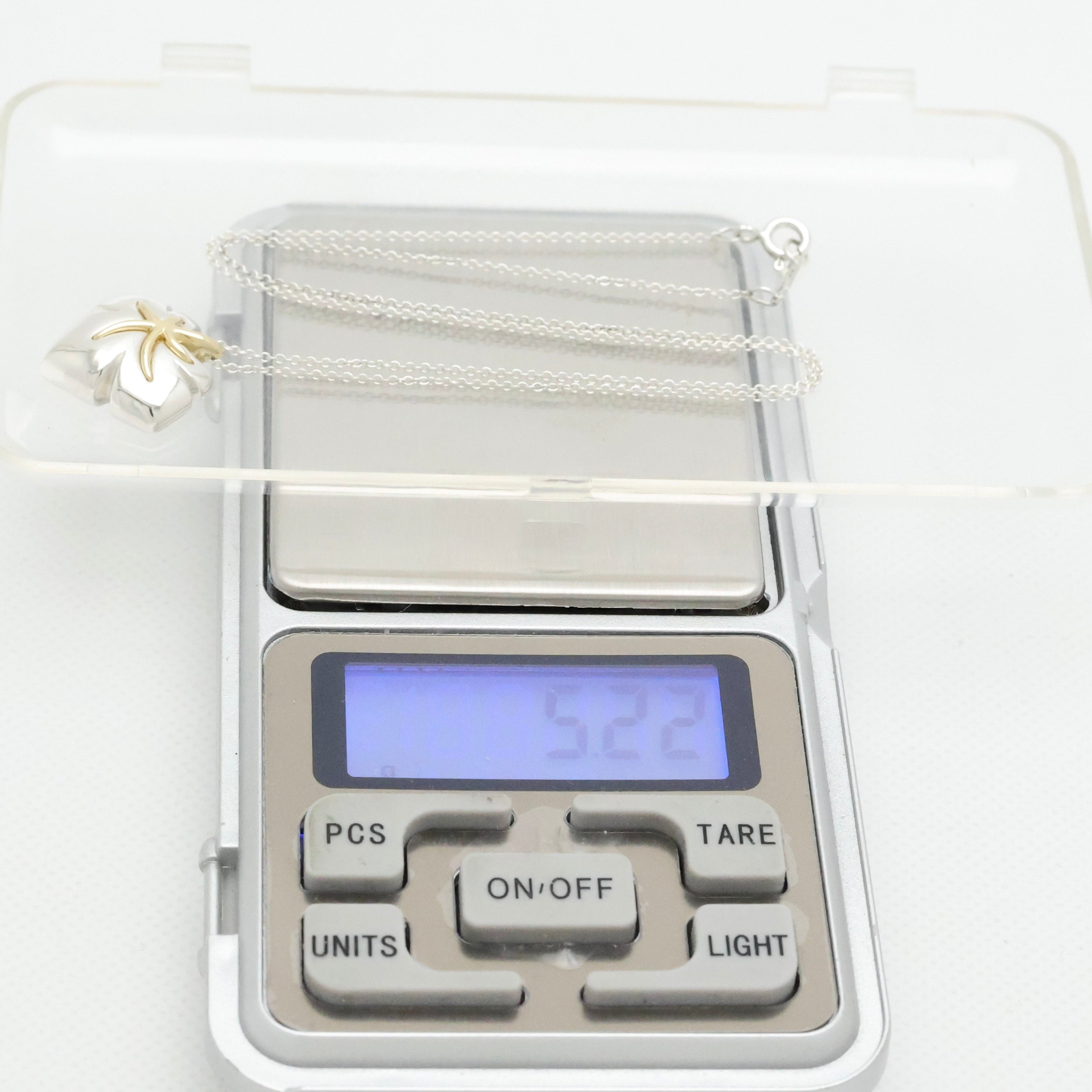  Tiffany & Co. Nature Leaf Pendant Necklace Sterling Silver 925 & Gold 