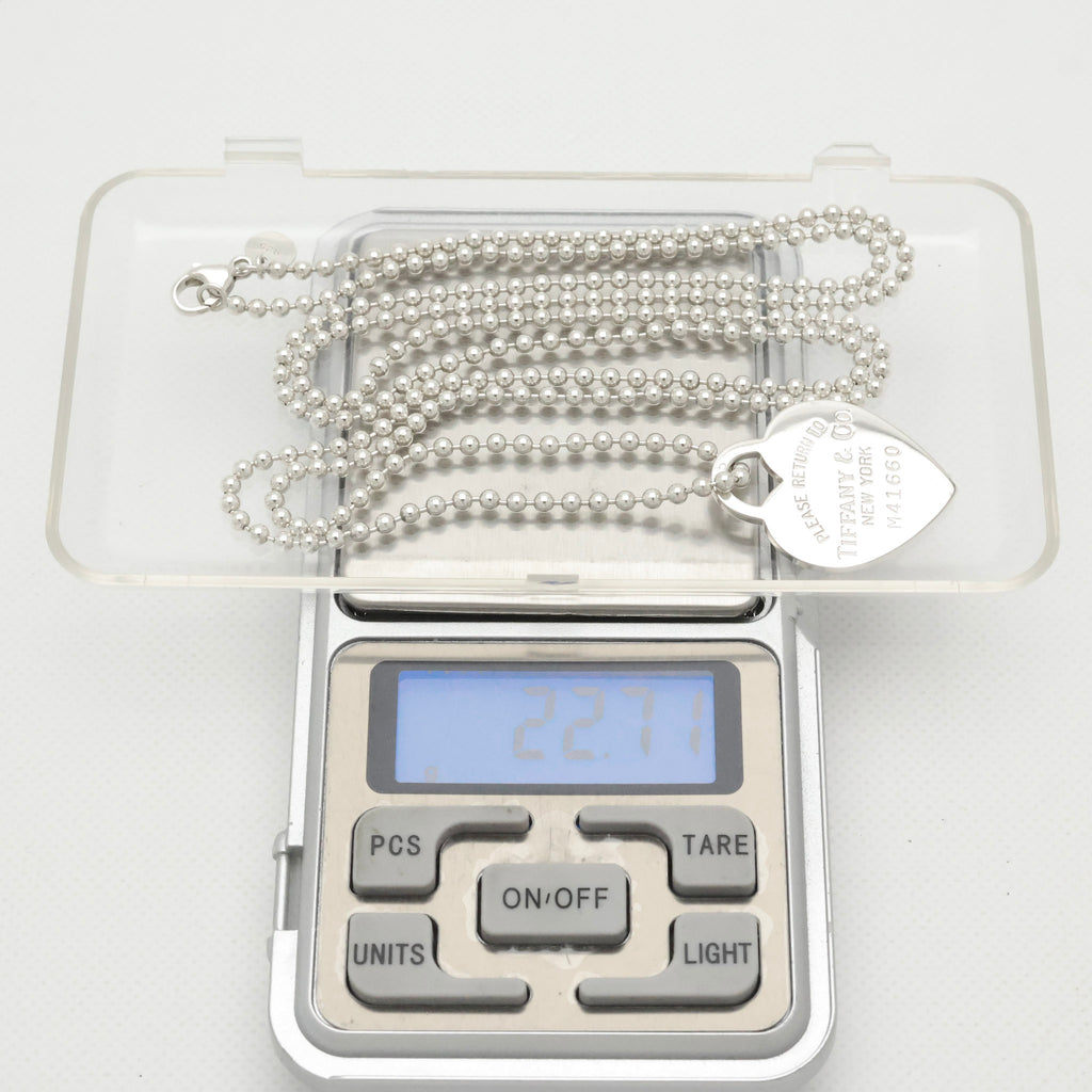 TIFFANY&Co. リターントゥ ティファニー ハート タグ ボール チェーン ネックレス AG925